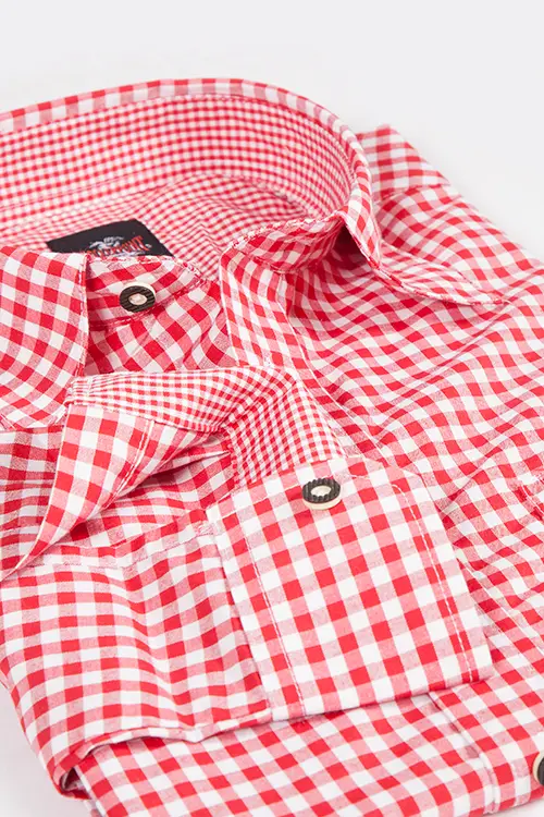 Trachtenhemd rot weiß kariert stockerpoint 2
