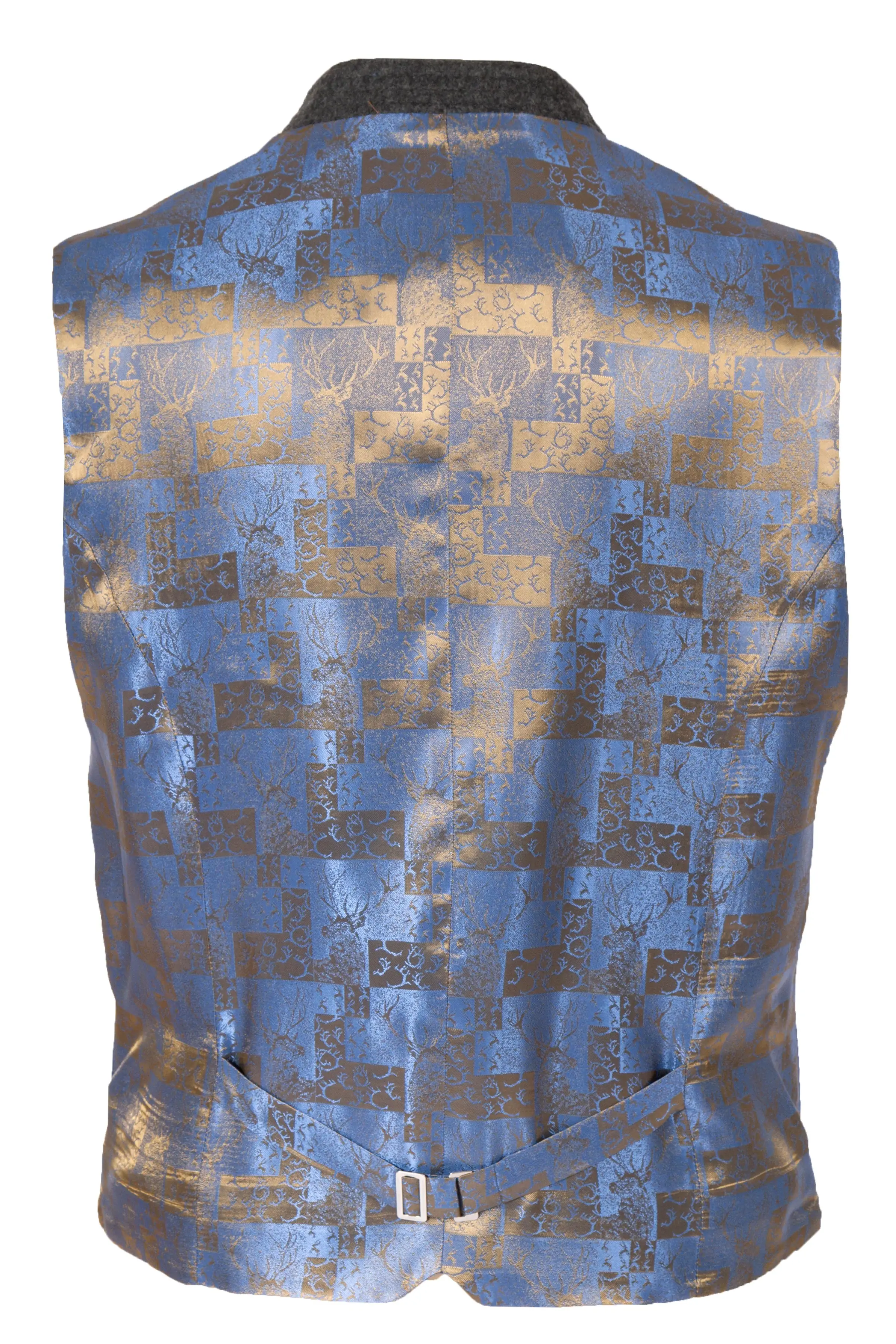 Trachtenweste Rum aus Loden in dunkelblau hinten