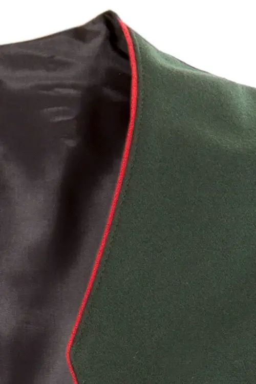 Trachtenweste Josef in tanne mit Kette Kragen