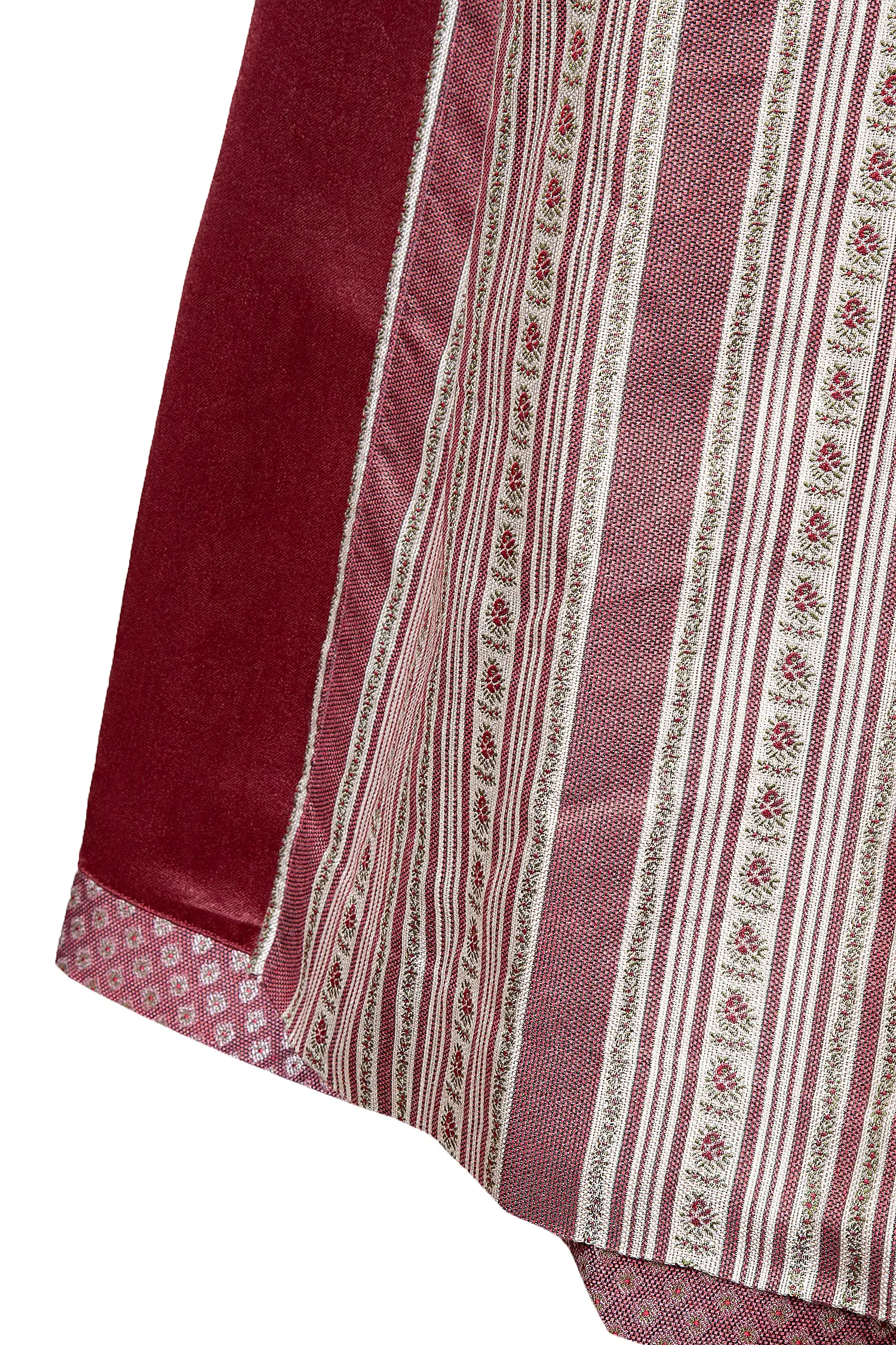 3096-0096-rt6-22-08e-2013 Dirndl in rot besonderer Schürze - Detail Rock