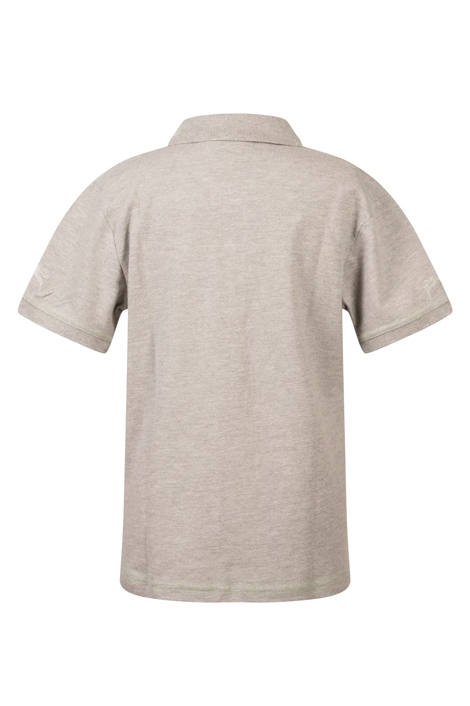 Kinder Trachten Poloshirt Hellgrau Rückansicht