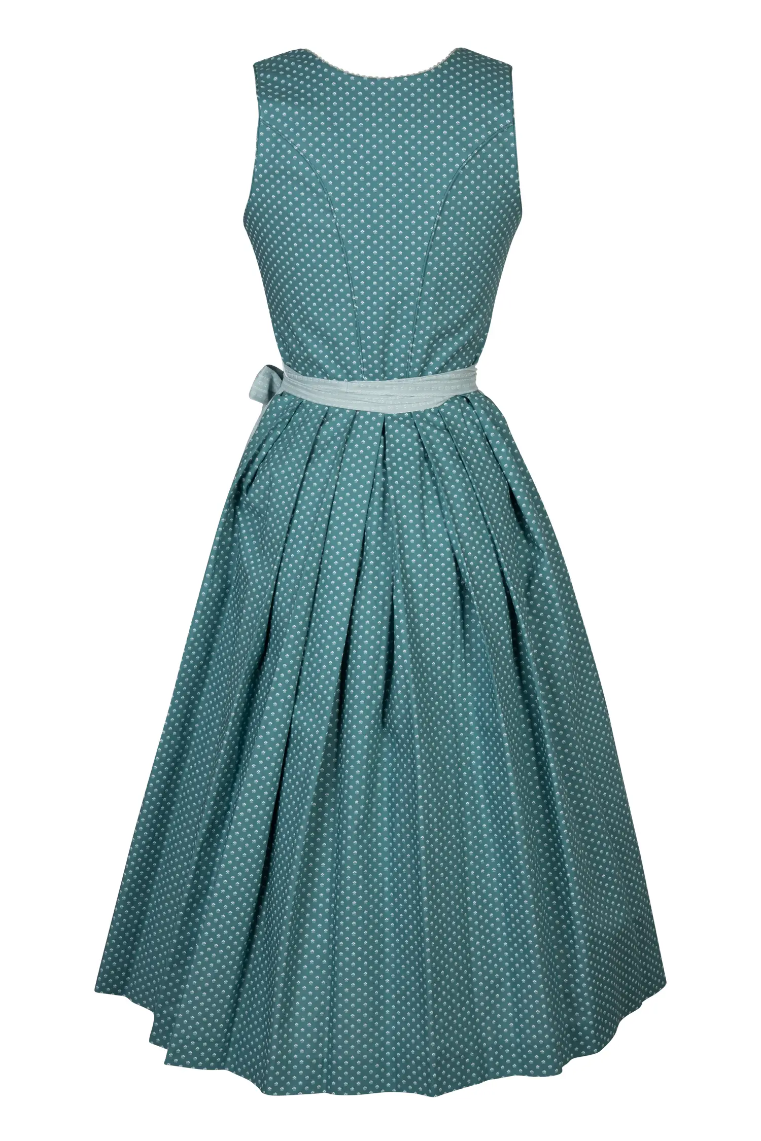 Dirndl Cornelia in petrol - Rückansicht