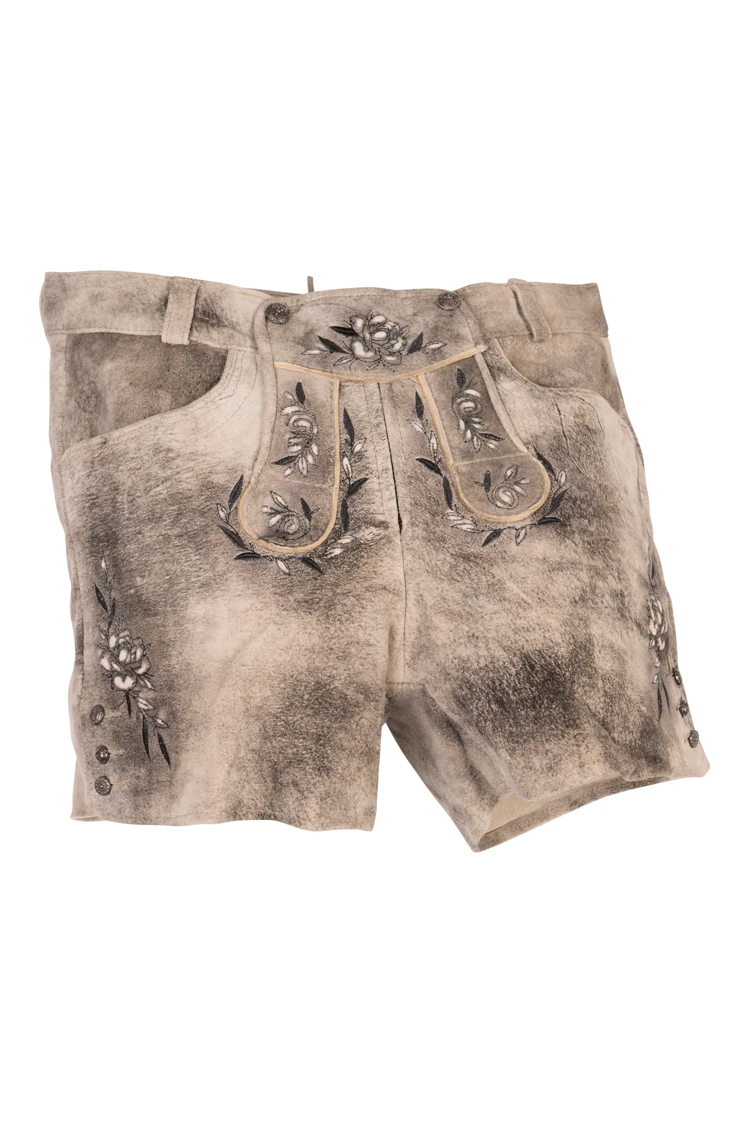 Kurze Lederhose Buffy in Anthrazit