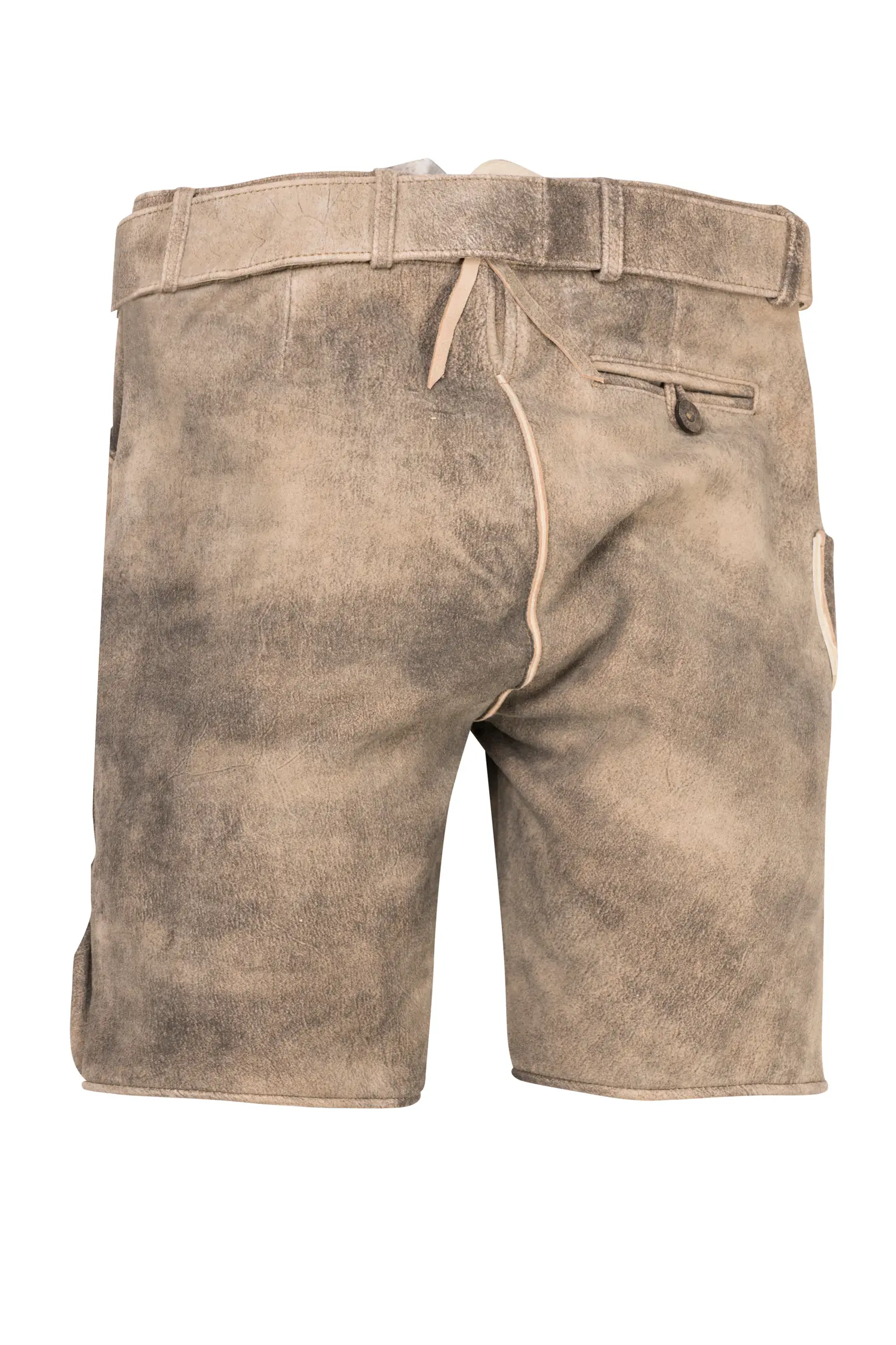 Lederhose in Braun Rückansicht