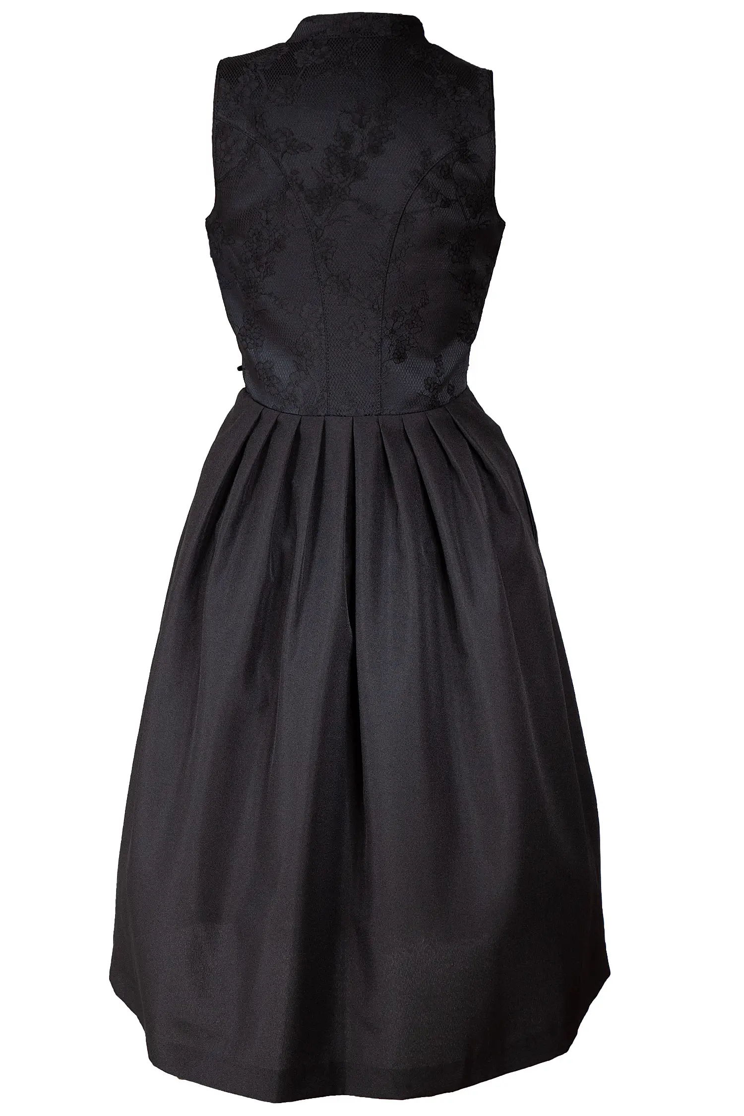 Dirndl Lauryin hochgeschlossen in schwarz - Rückansicht
