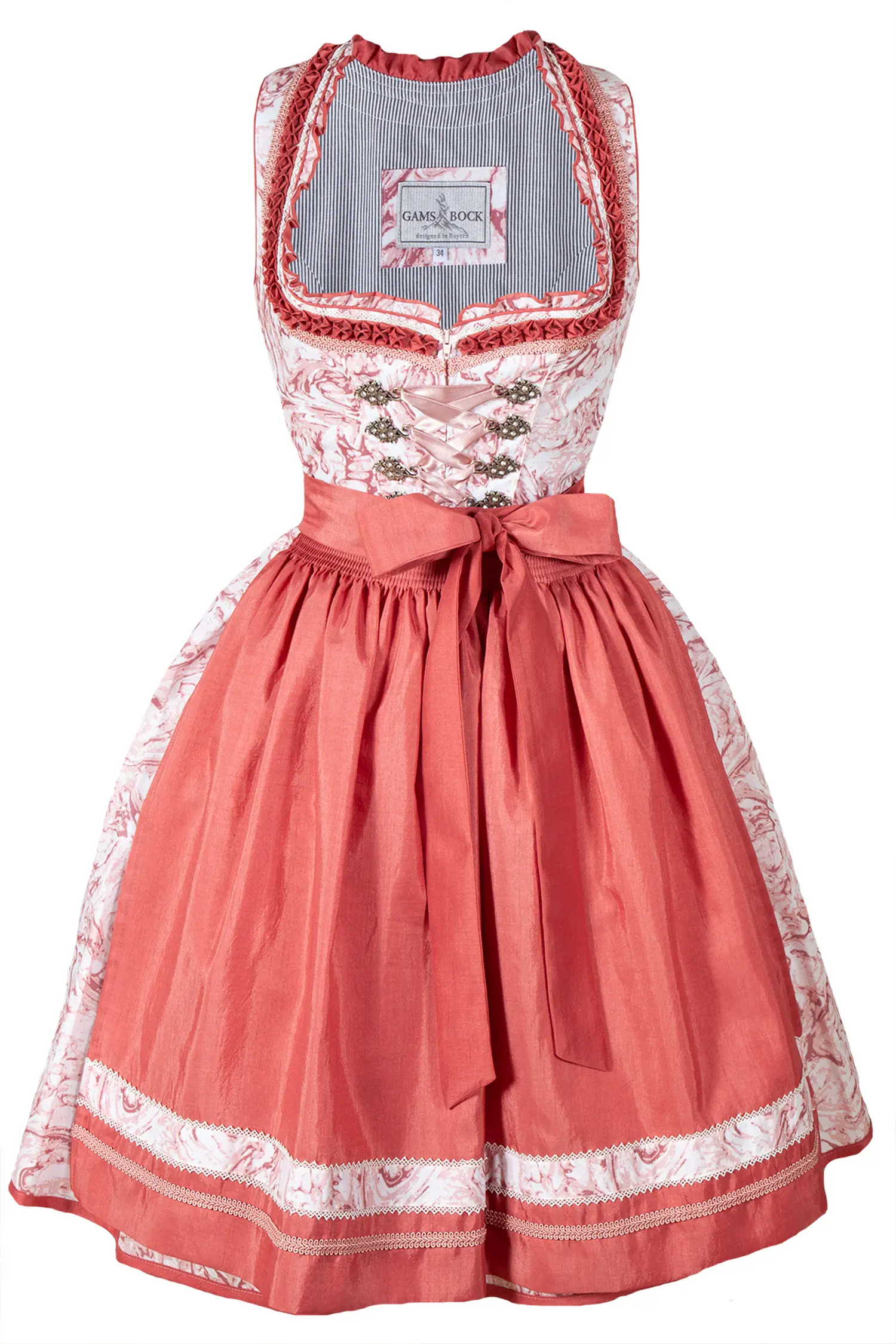 Auffälliges Dirndl von Gamsbock in rosa / rosewood