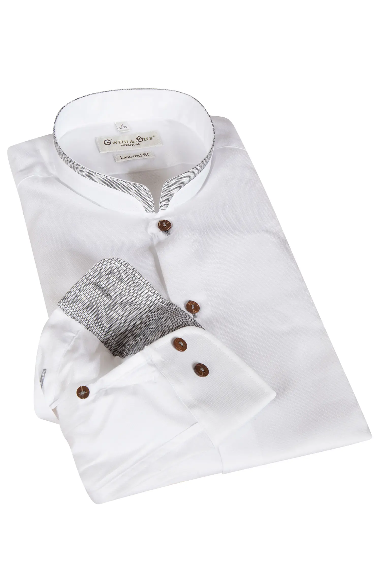 Trachtenhemd Simssee in weiß