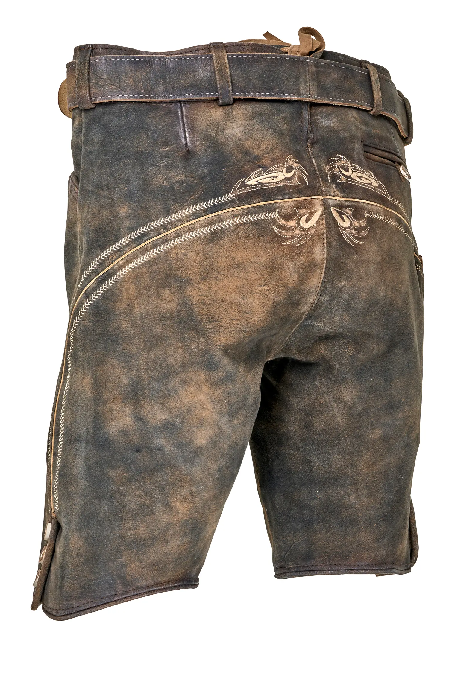 Kurze Lederhose Felixsee in dunkelbraun Maddox braune lederhose