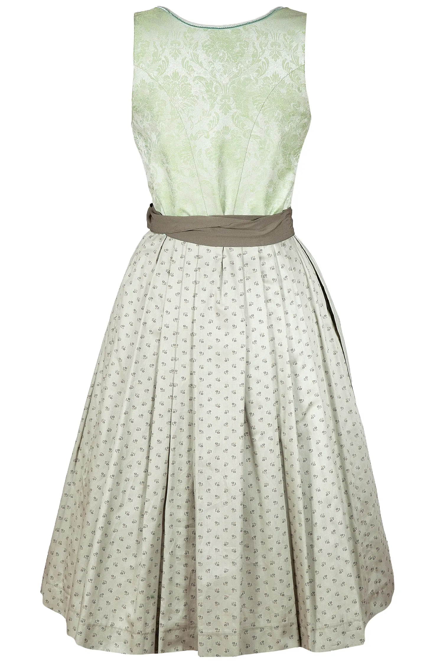 Dirndl Kate in lindgrün - Rückansicht