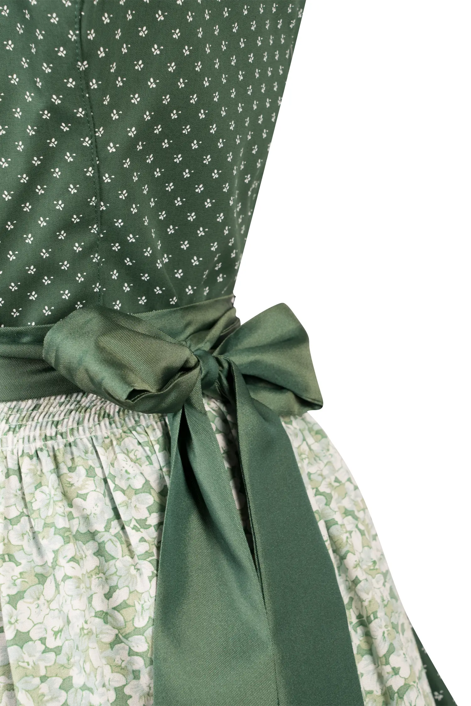 Dirndl Claudia in Grün Detail Mieder