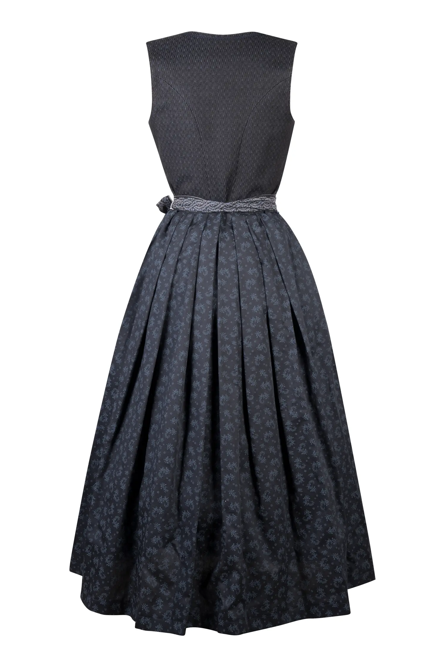 Gamsbock Dirndl in Marine Blau Rückansicht