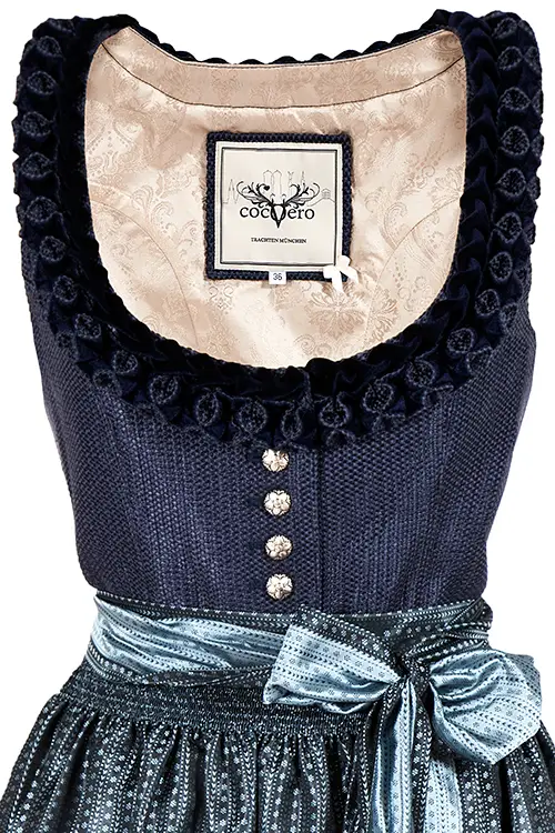 Designer Dirndl Nele in dunkeblau von CoCoVero Trachten Mieder