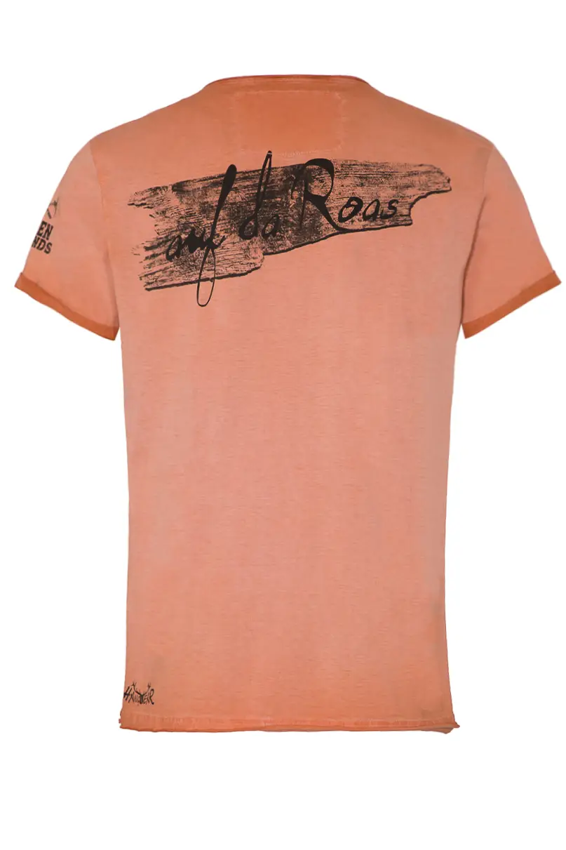 Herrentrachtenshirt Yogi in orange von hangOwear Herren Trachtenshirt hangOwear