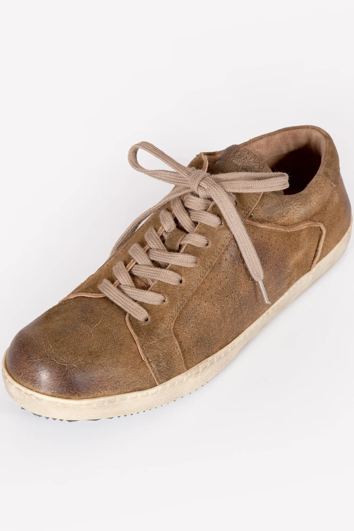 Herren Trachten Sneaker in havanna braun aus Leder 