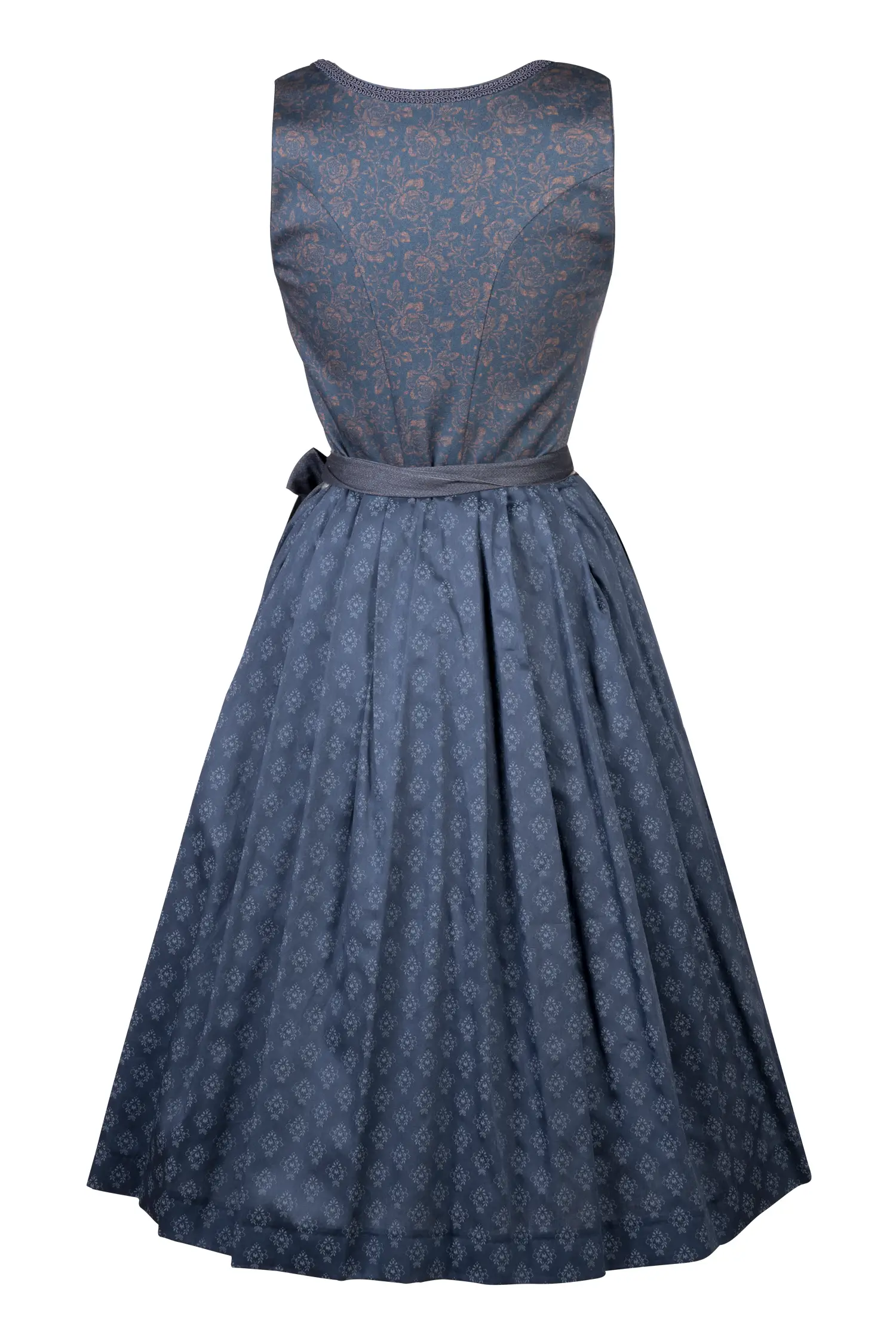 Dirndl Karin in Blau Rückansicht