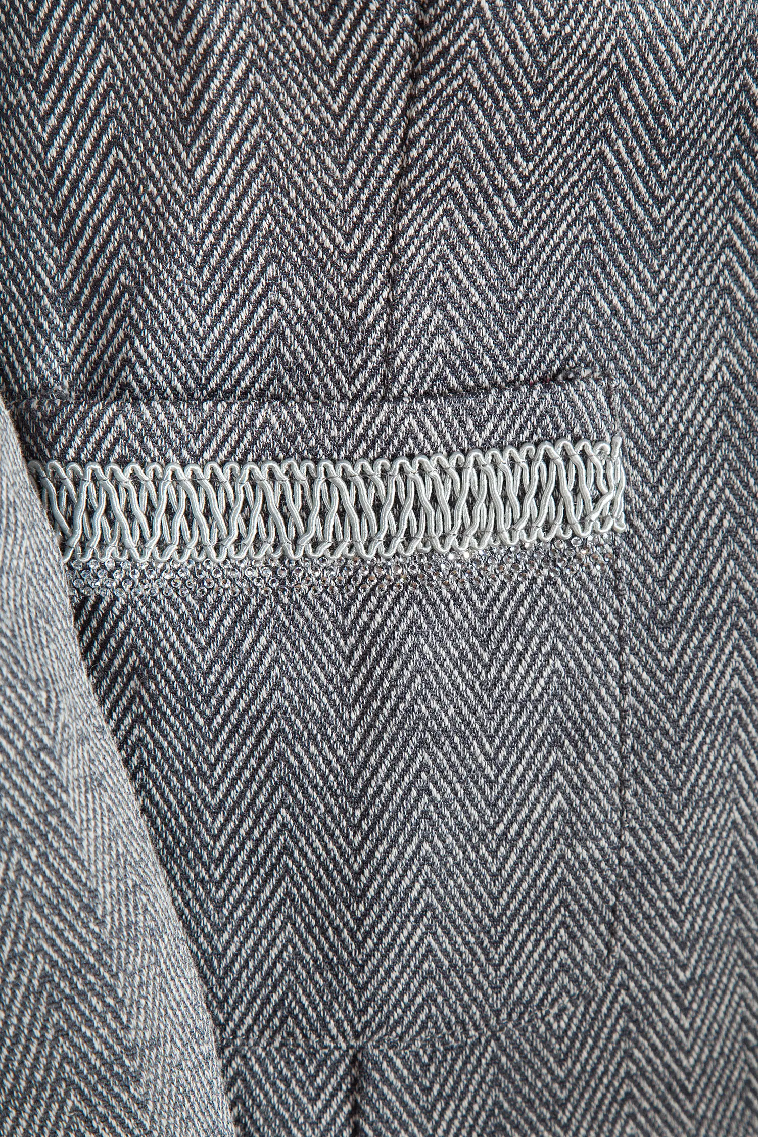 Trachtenblazer Margit in grau mit Glitzerdetail Tasche