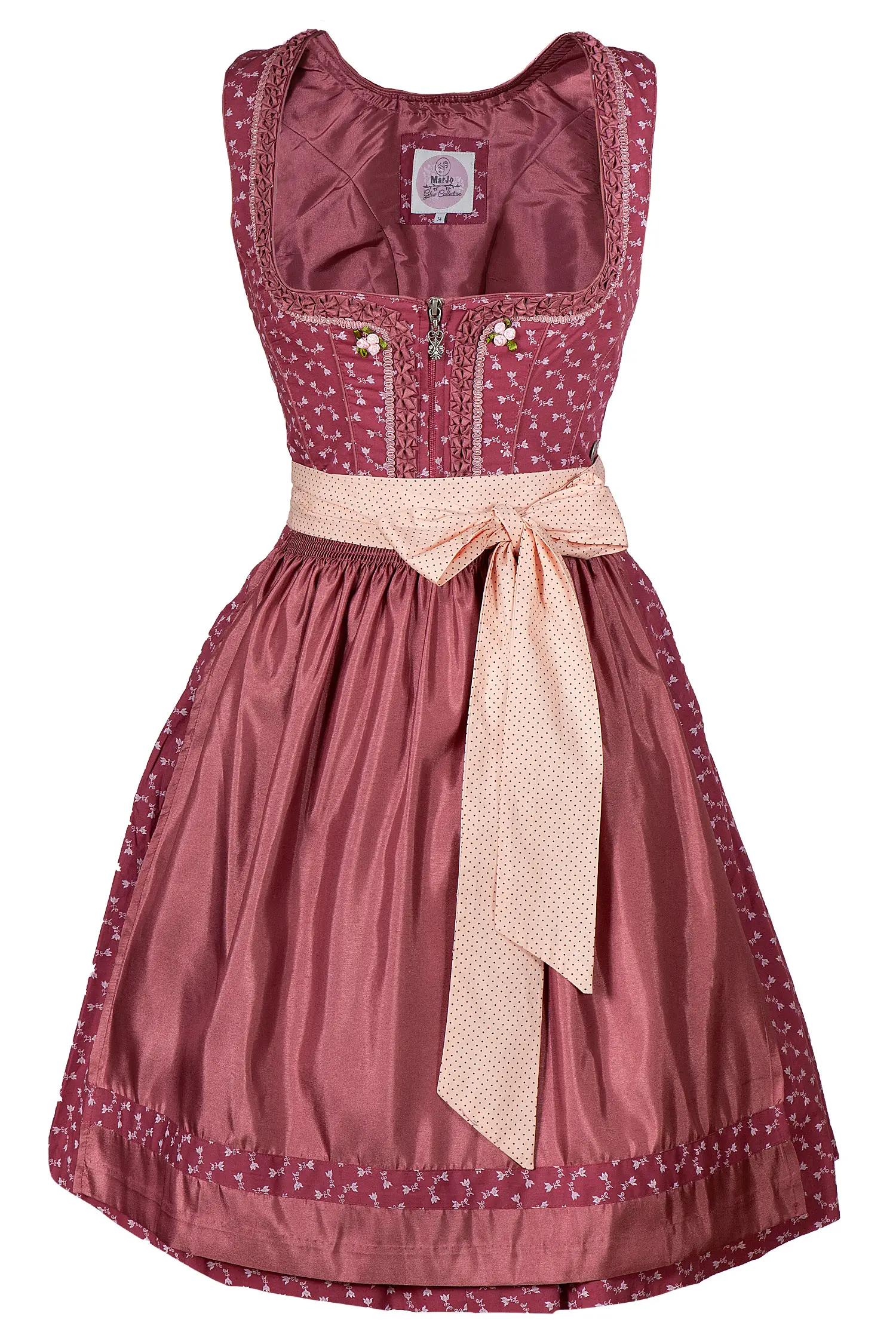 Dirndl in rot mit Blumenmuster