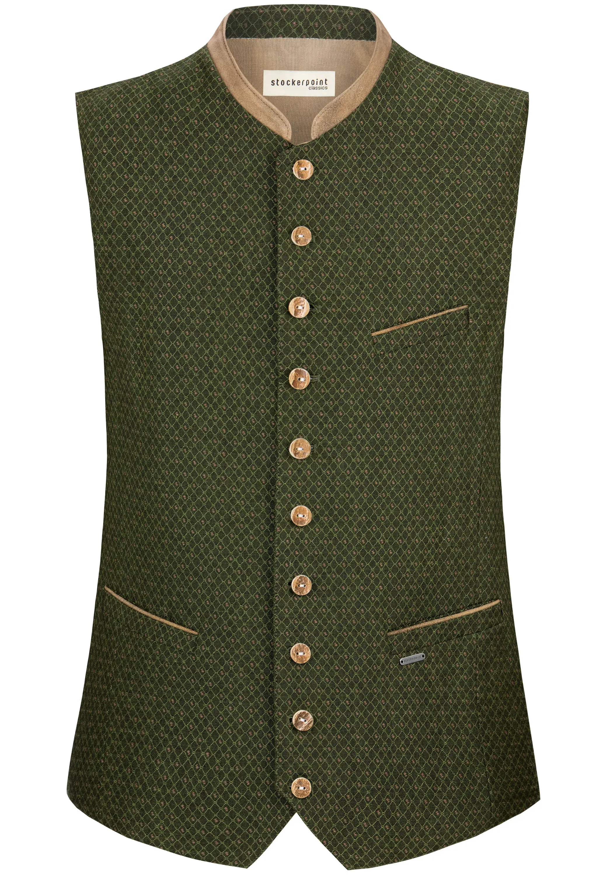 Trachtenweste grün beige