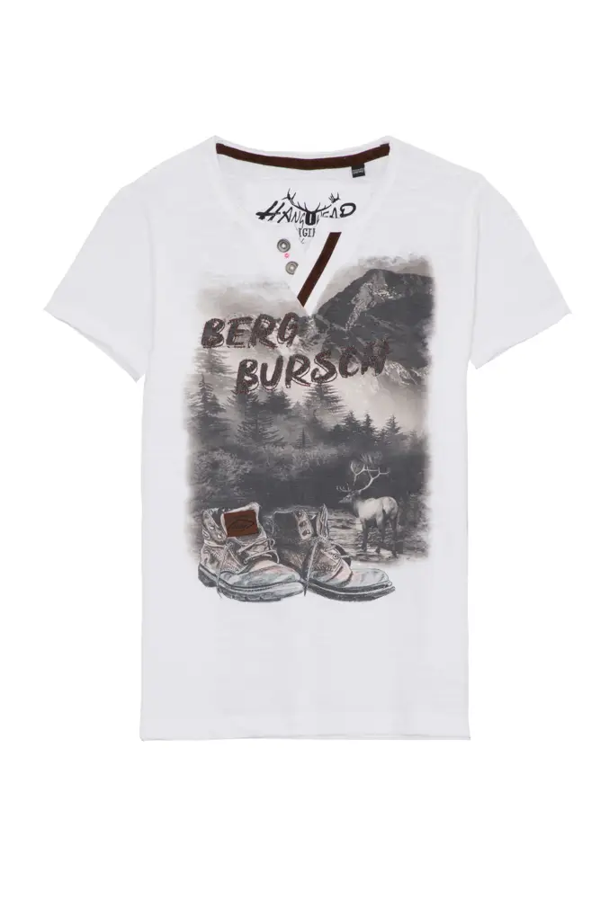 Kindertrachtenshirt Freeman von hangOwear modisches Trachtenshirt von hangOwear in weiß