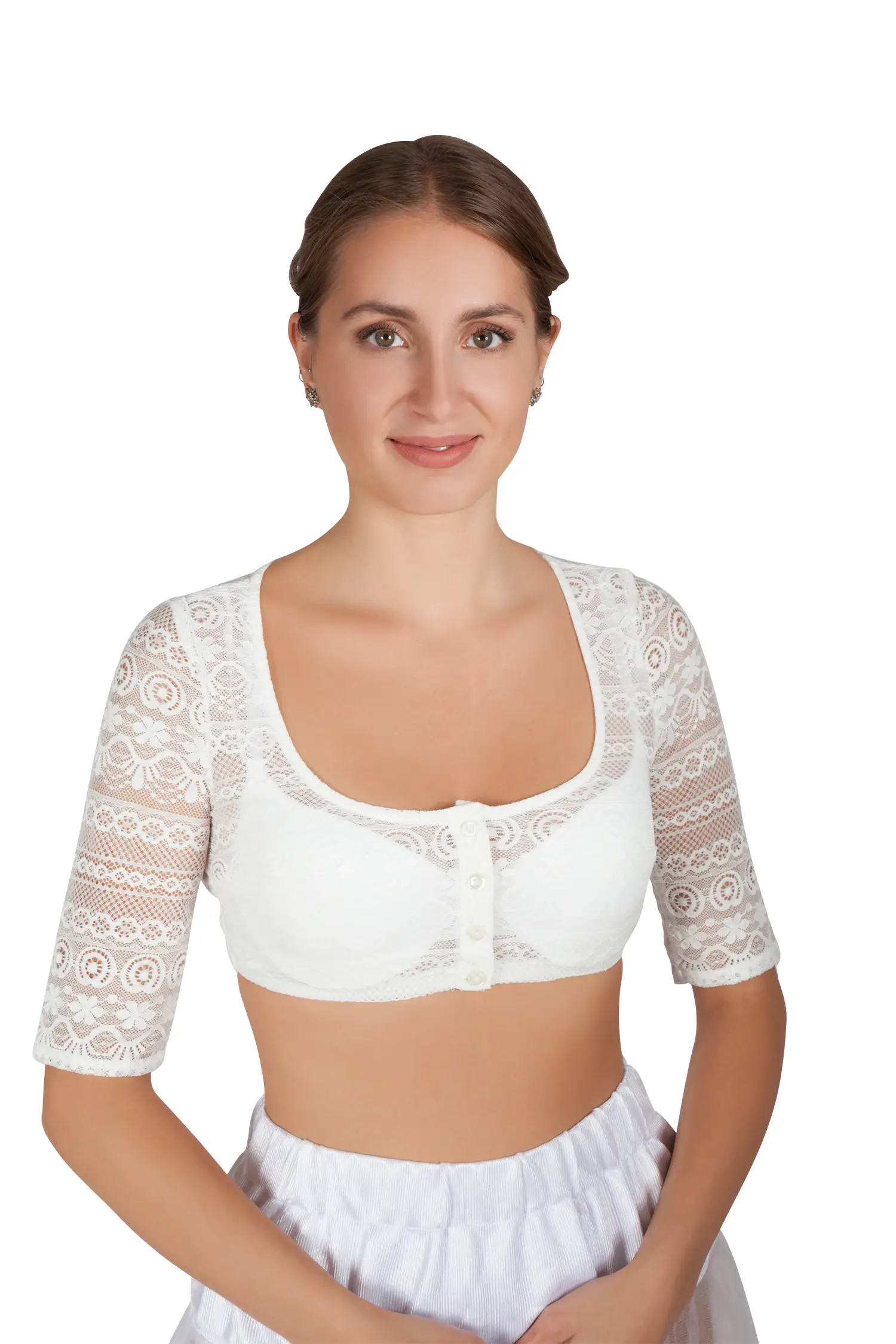2575-0020-be2-23-05J-ceyda8607 Dirndlbluse Ganina-Candia in off white mit eckigem Ausschitt