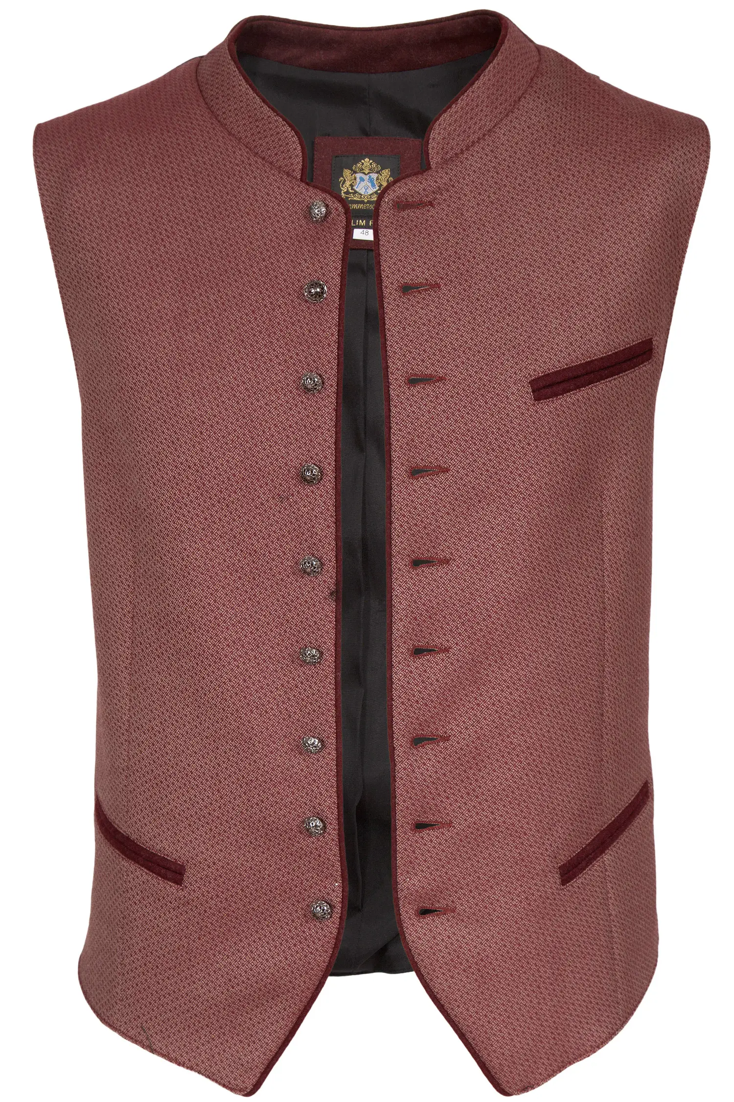 Herren Trachtenweste Thomas in bordeaux