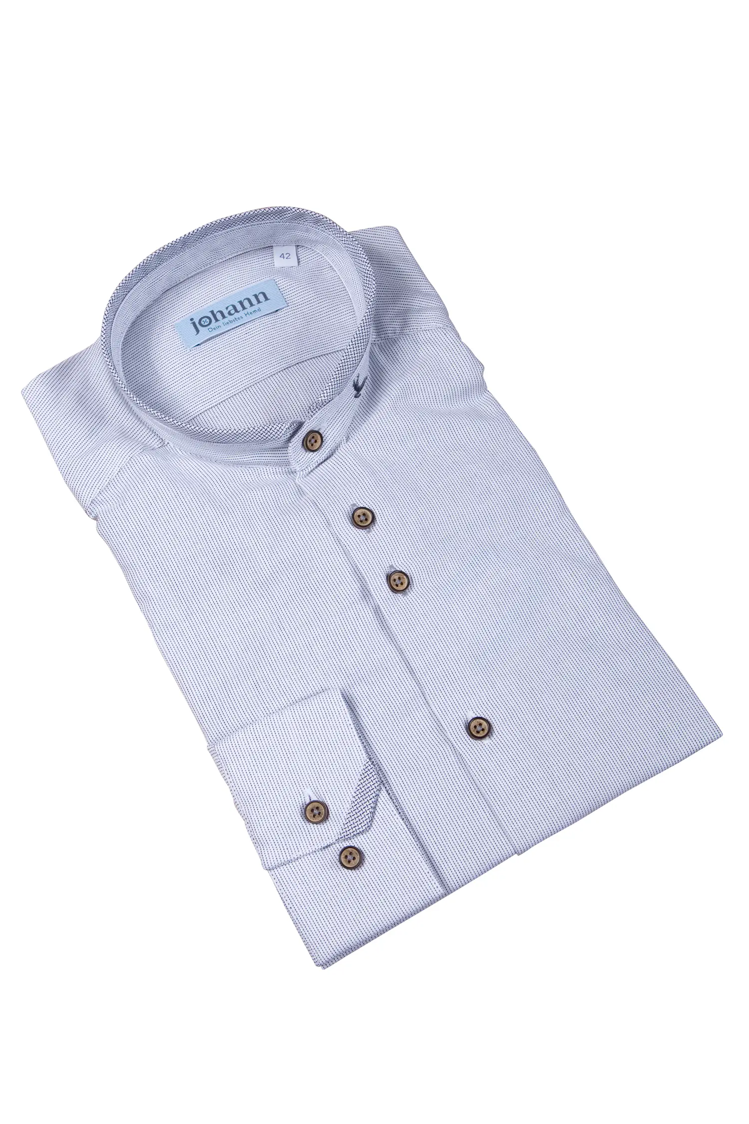 Trachtenhemd weiß / grau