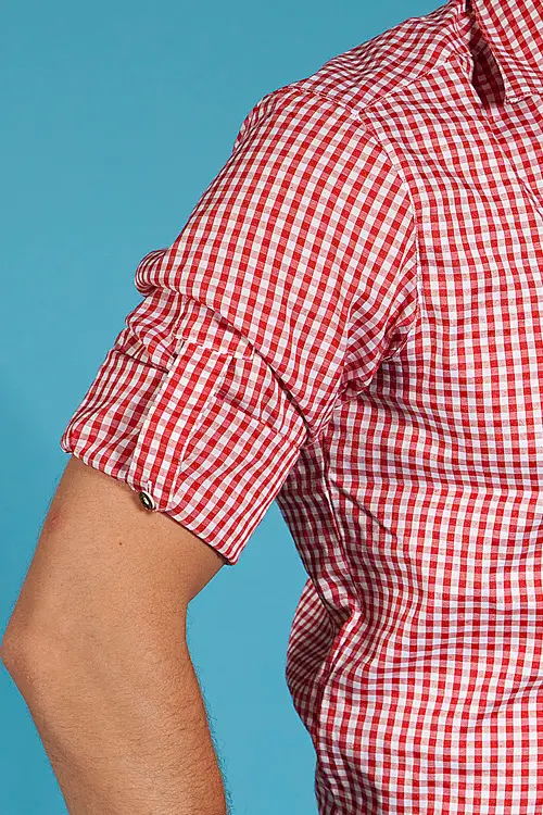 Trachtenhemd rot weiß kariert stockerpoint 6