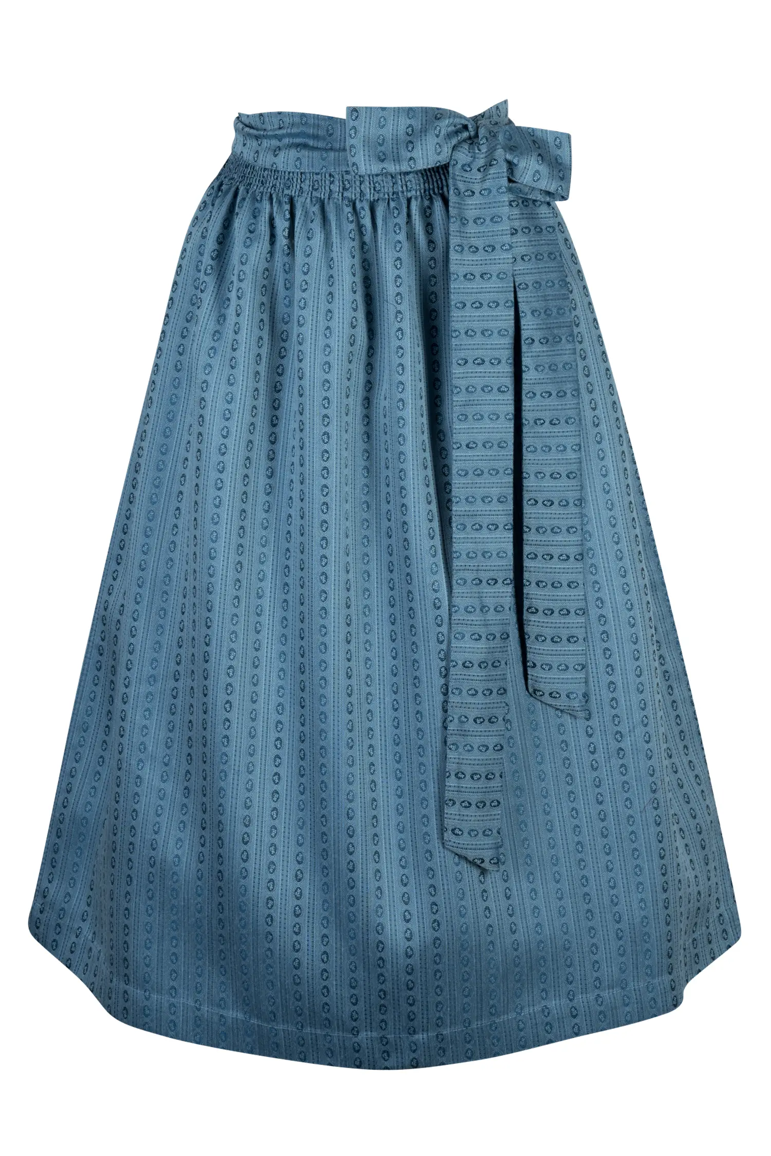 Dirndlschürze hellblau schimmernd 70 cm
