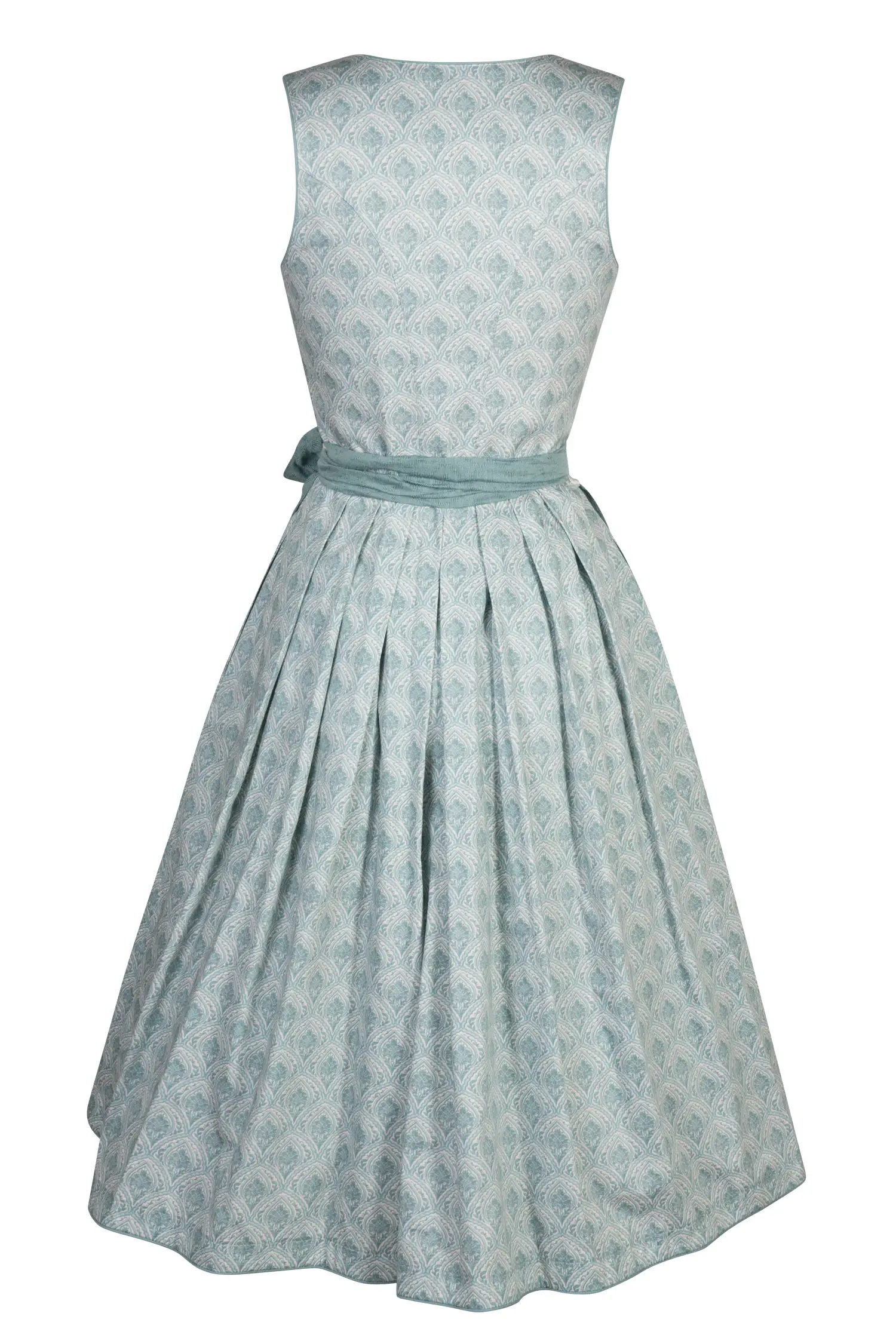 Sommerdirndl in mint mit luftiger Schürze - Rückansicht