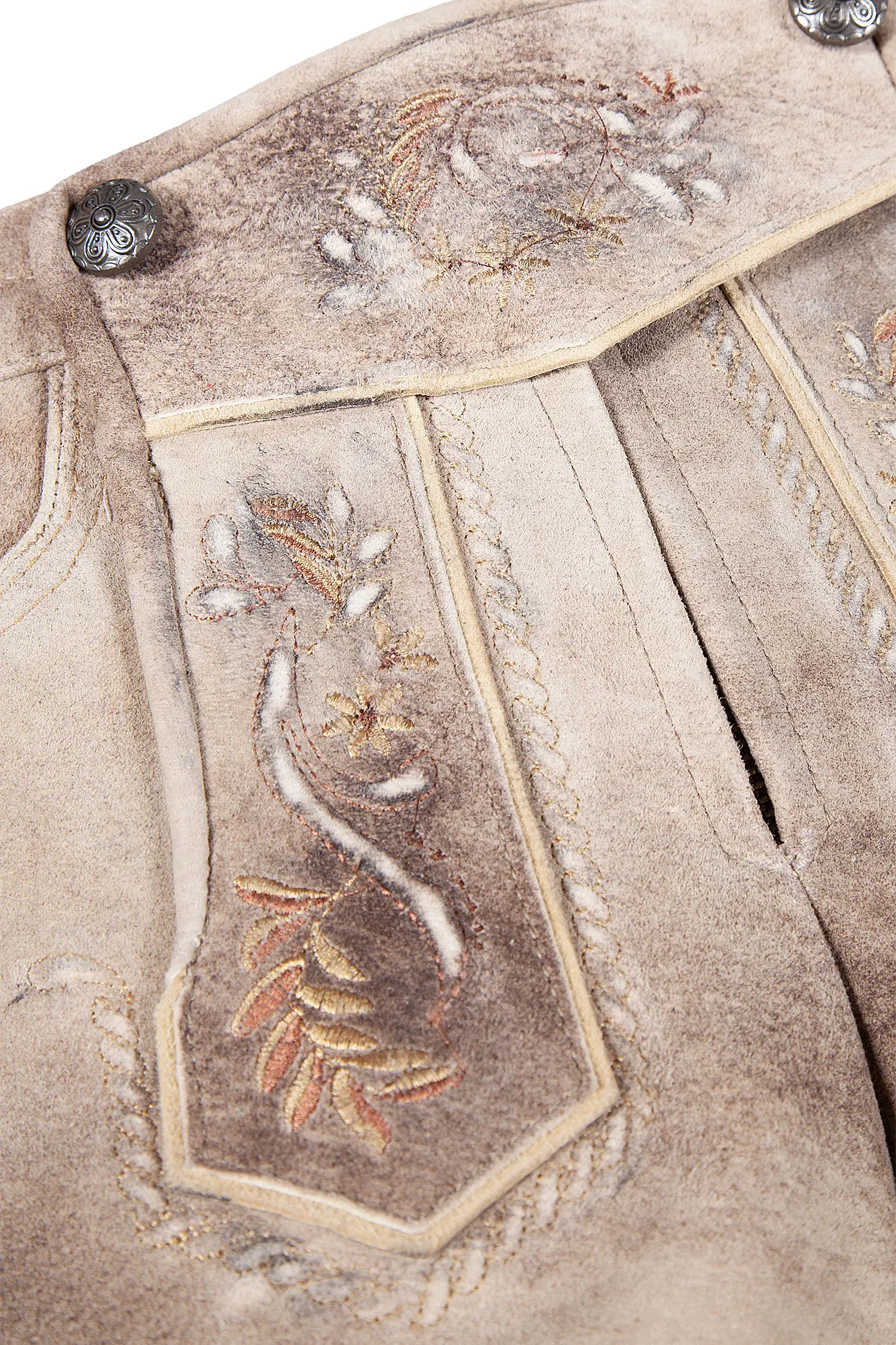 Damenlederhose Aleha in birke von Spieth & Wensky - Detail Latz