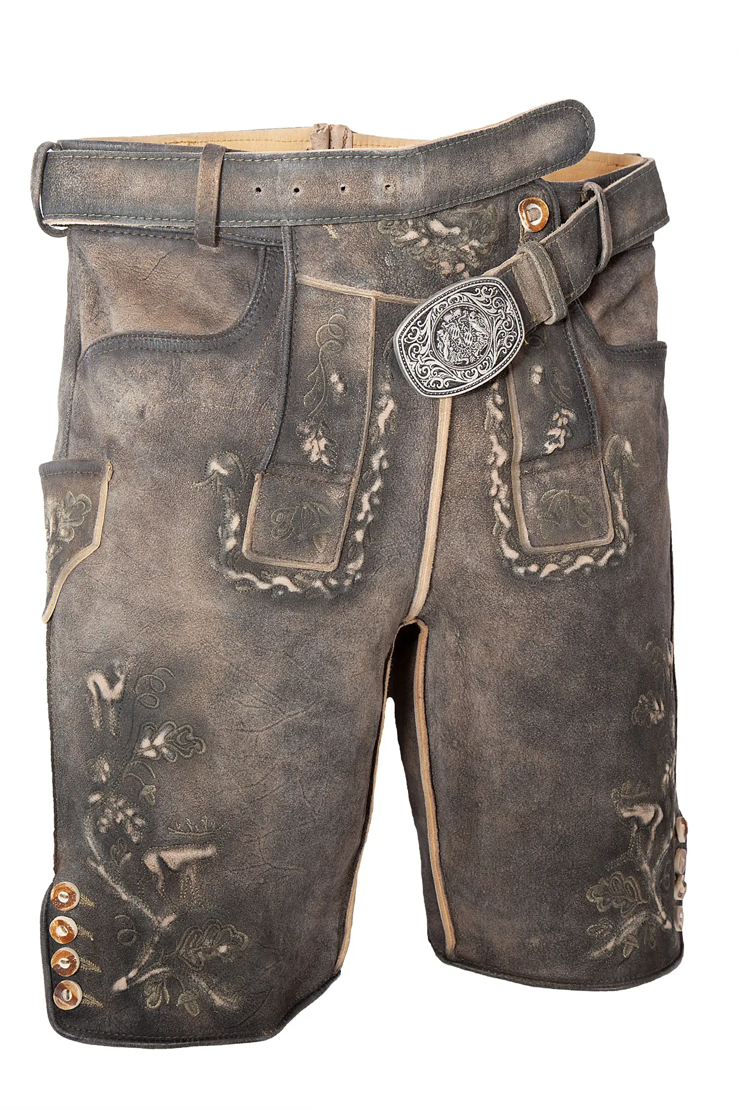 Kurze Lederhose Romano in torf von Stockerpoint