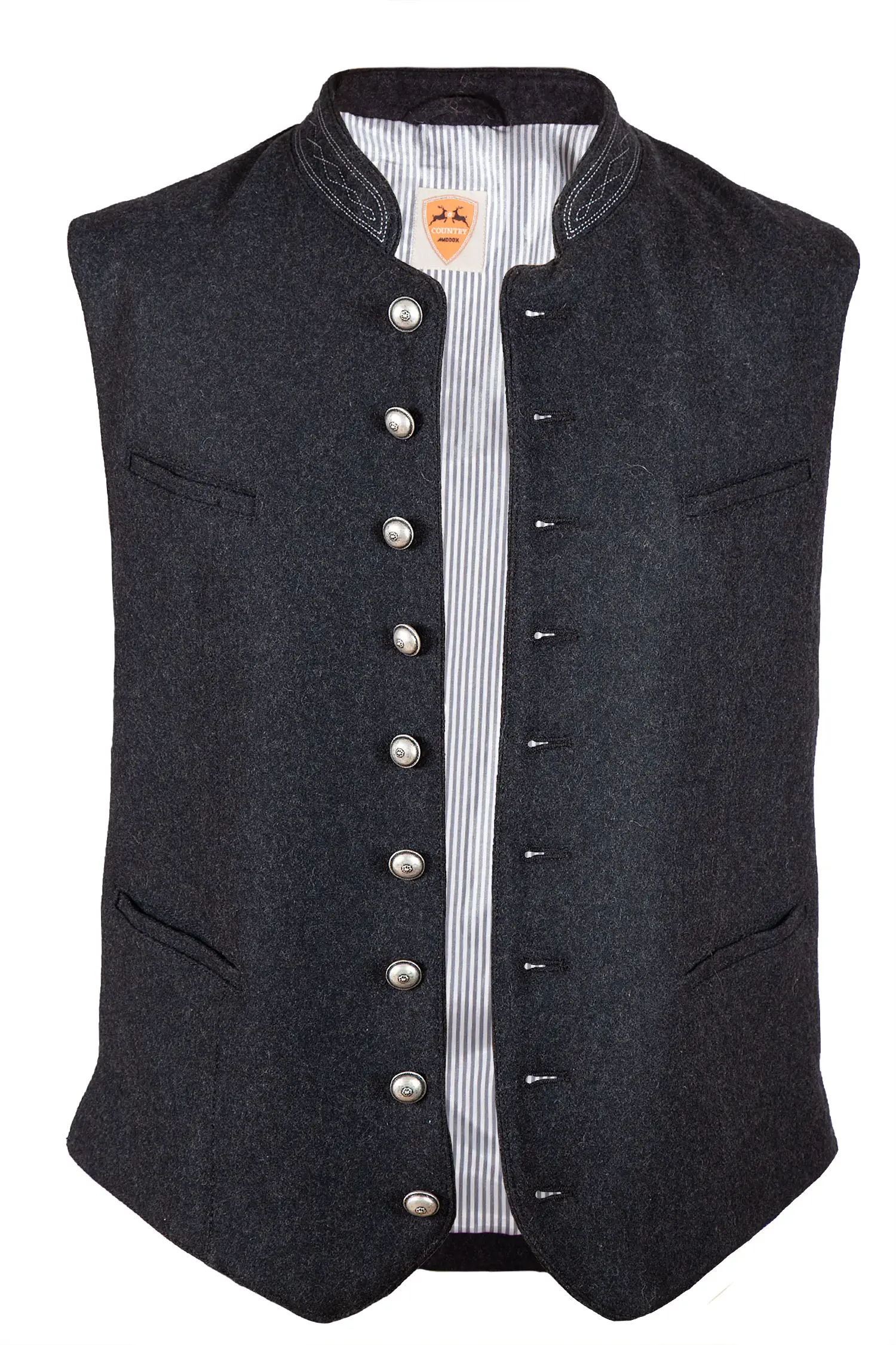 Trachtenweste Hausler aus Loden in anthrazit