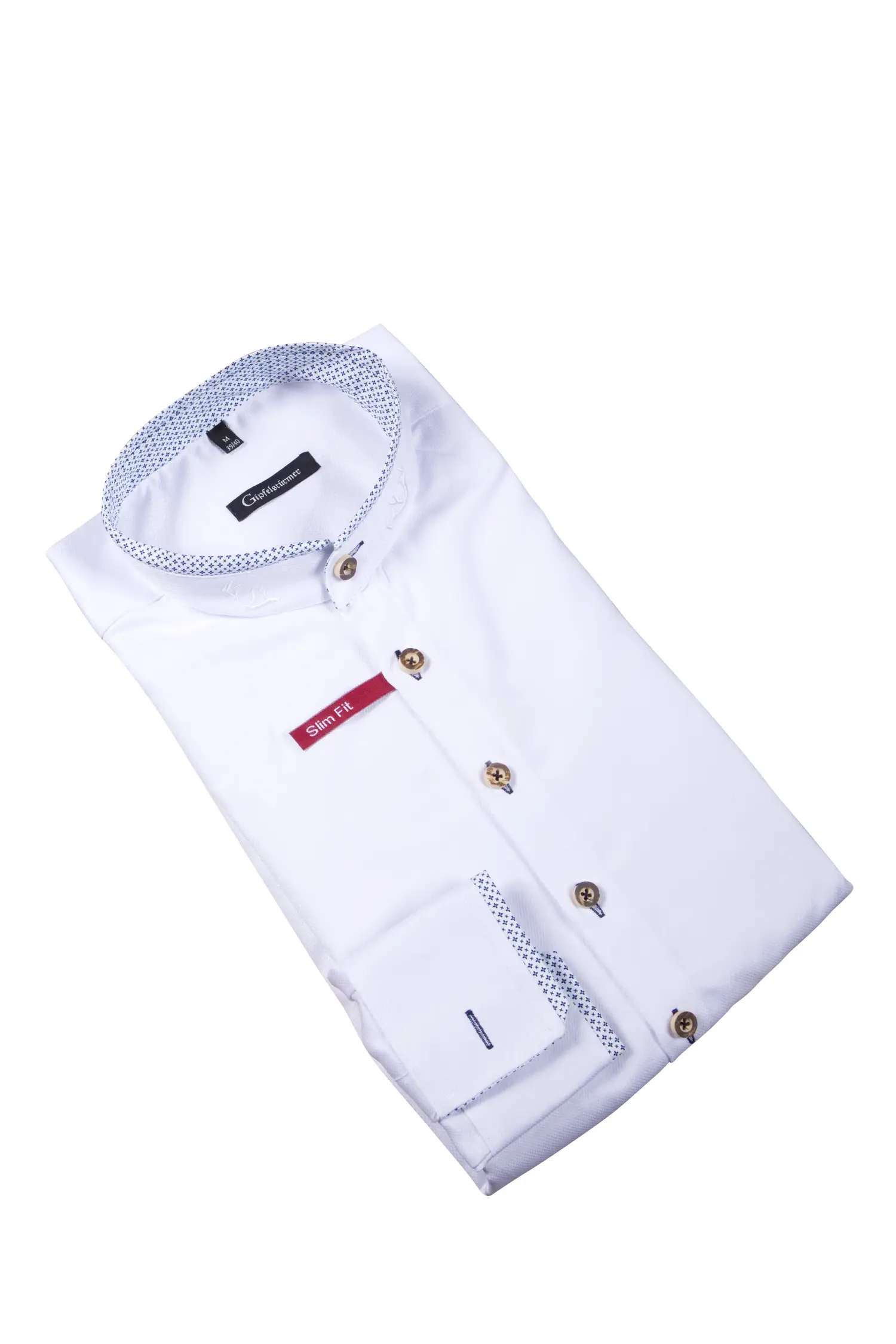 Gipfelstürmer Trachtenhemd mit blauen Akzenten