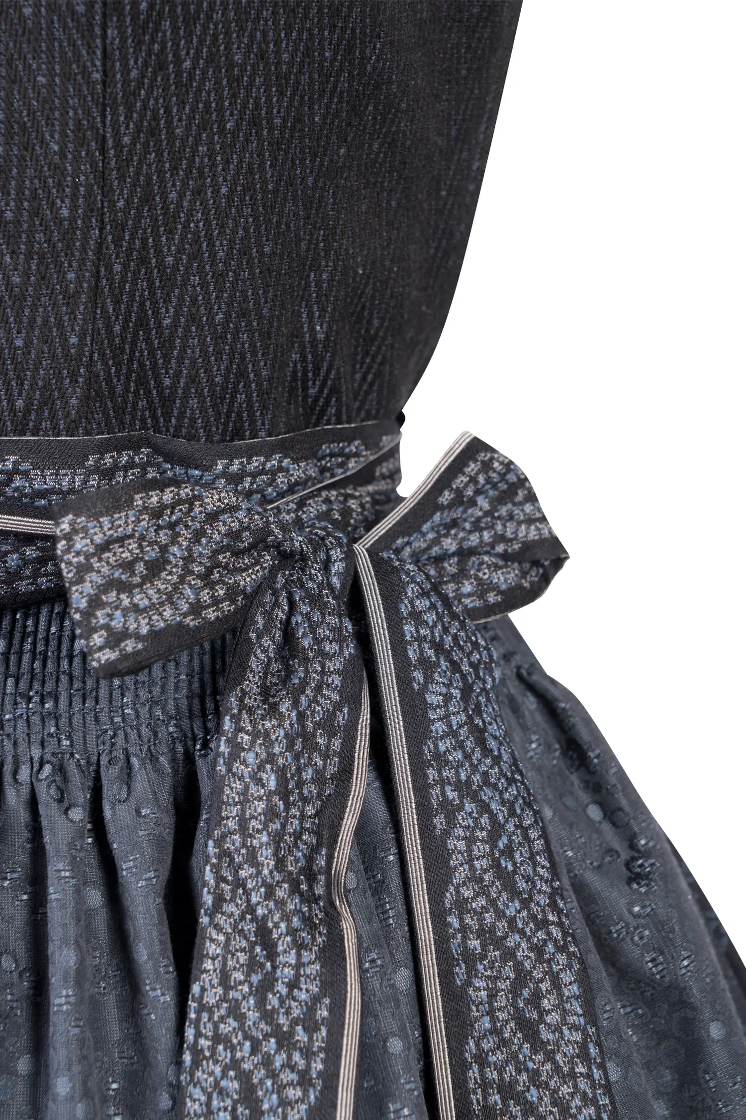 Gamsbock Dirndl in Marine Blau Detail Mieder