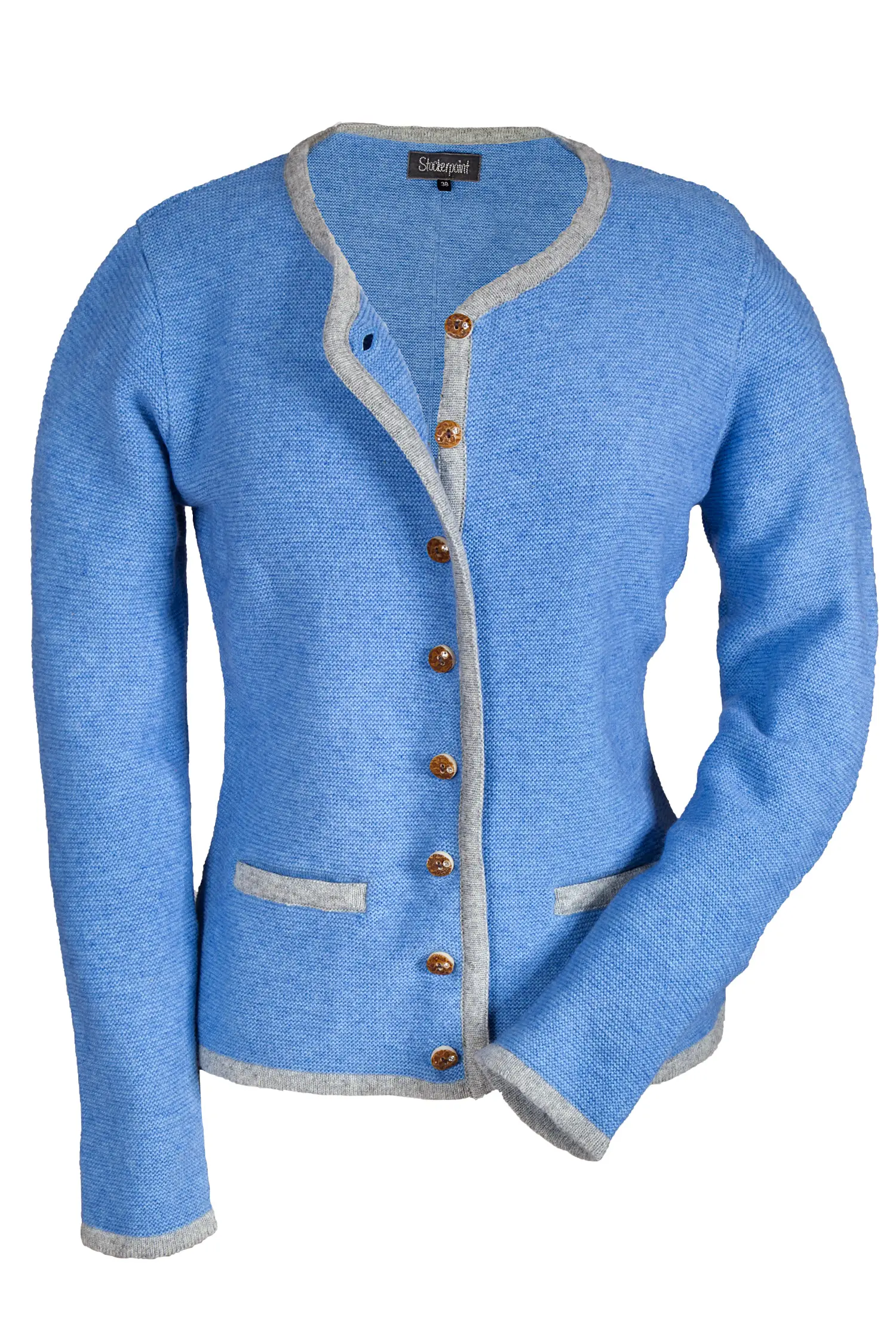 Trachtenstrickjacke Caro in blau