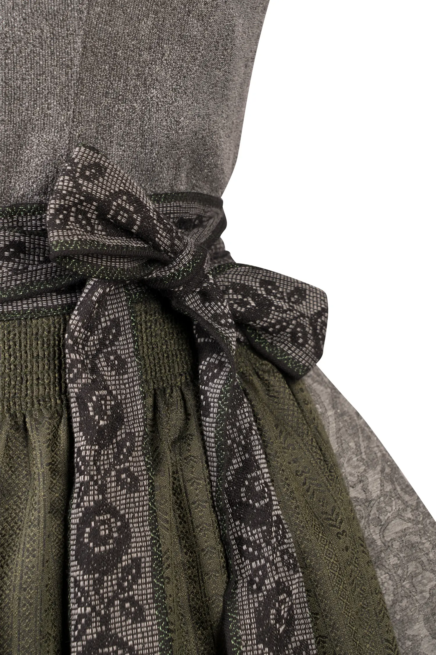 Designer Dirndl von Sissi Ey! Grau Detail Mieder