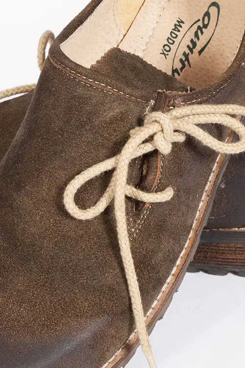 Haferlschuh Maximilian braun als Trachtenschuhe Detail 