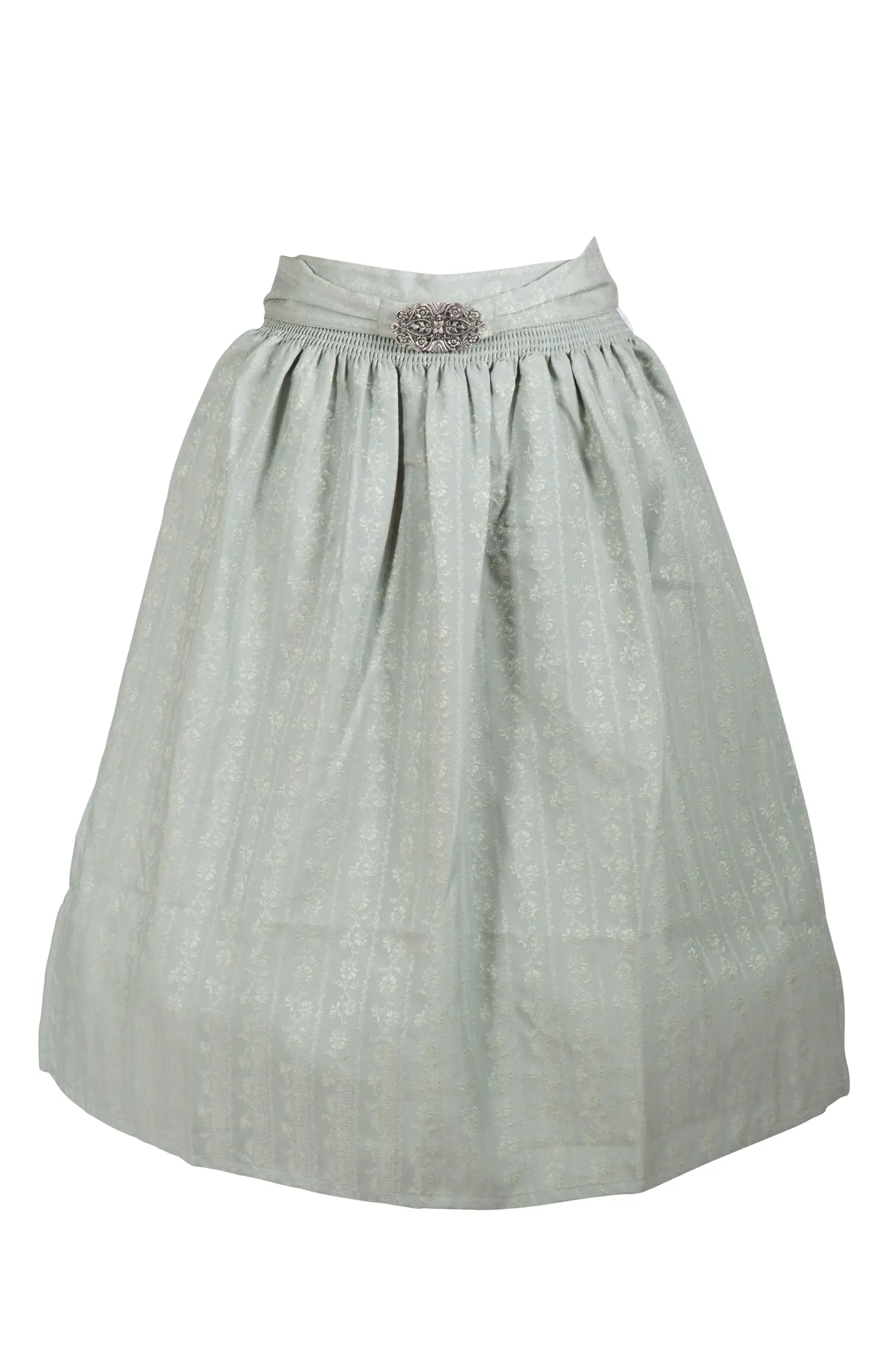 Dirndlschürze salbei mit Schließe 70 cm