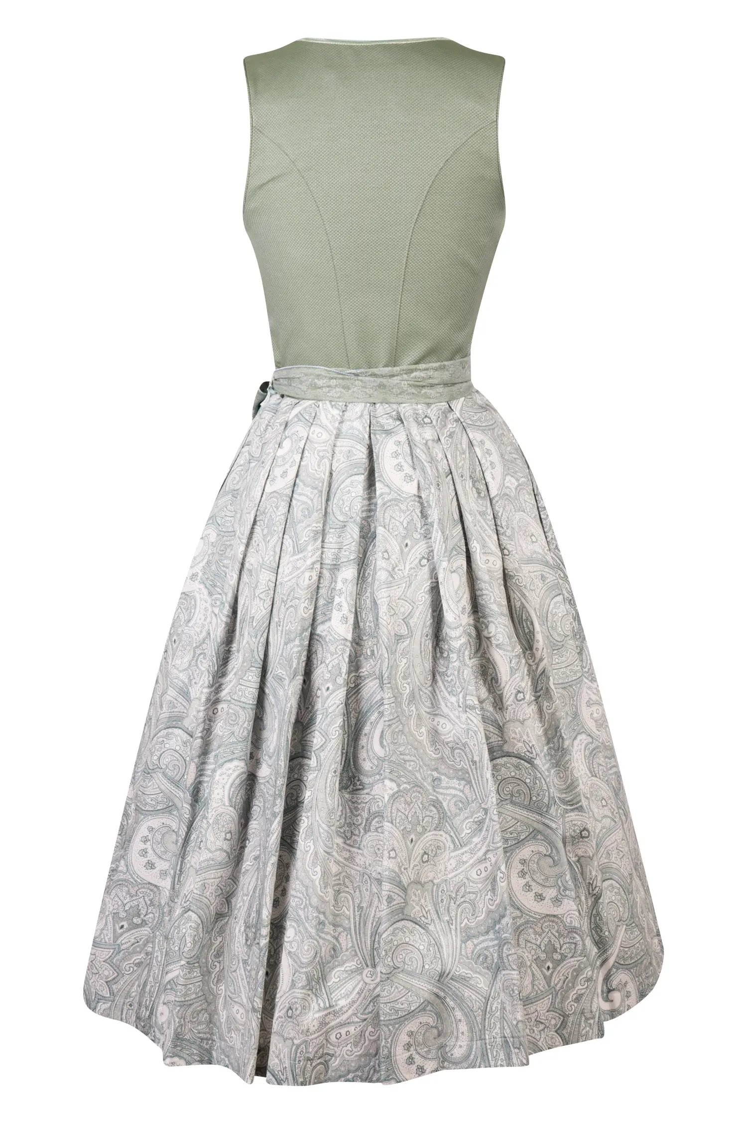 Gamsbock Dirndl in Grün Rückansicht