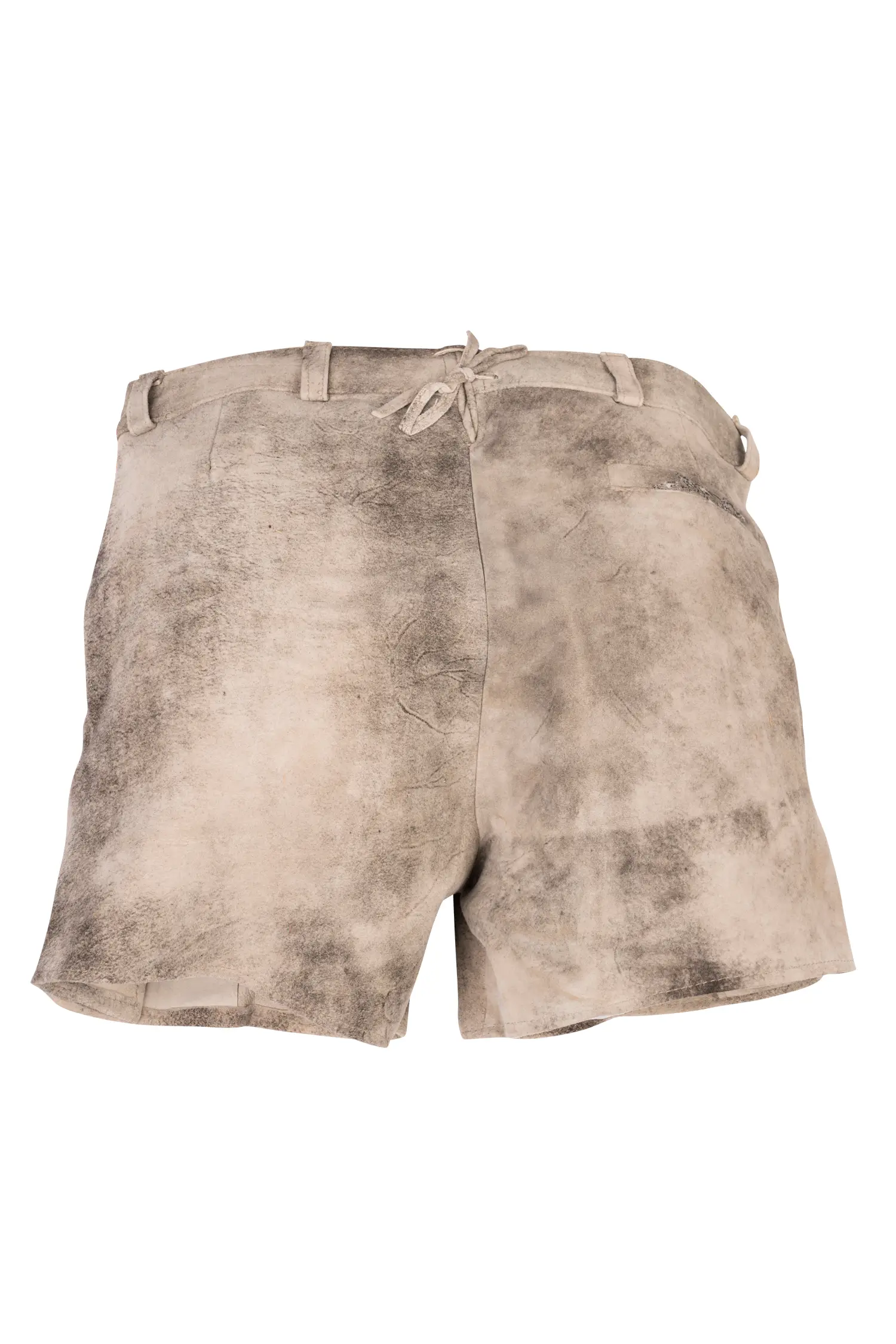 Kurze Lederhose Buffy in Anthrazit Rückansicht