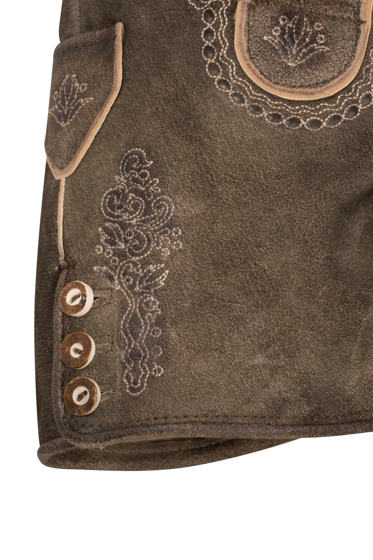 Lederhose Albrecht Detail Stickerei
