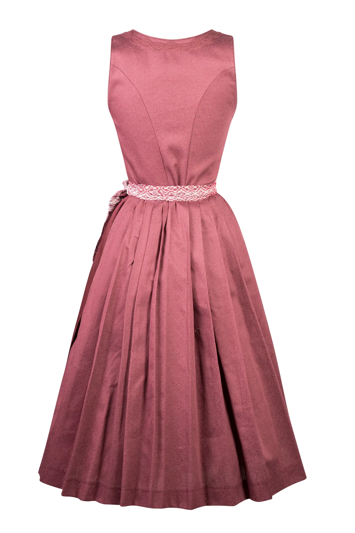 Dirndl Birgitt in Bordeaux Rückansicht