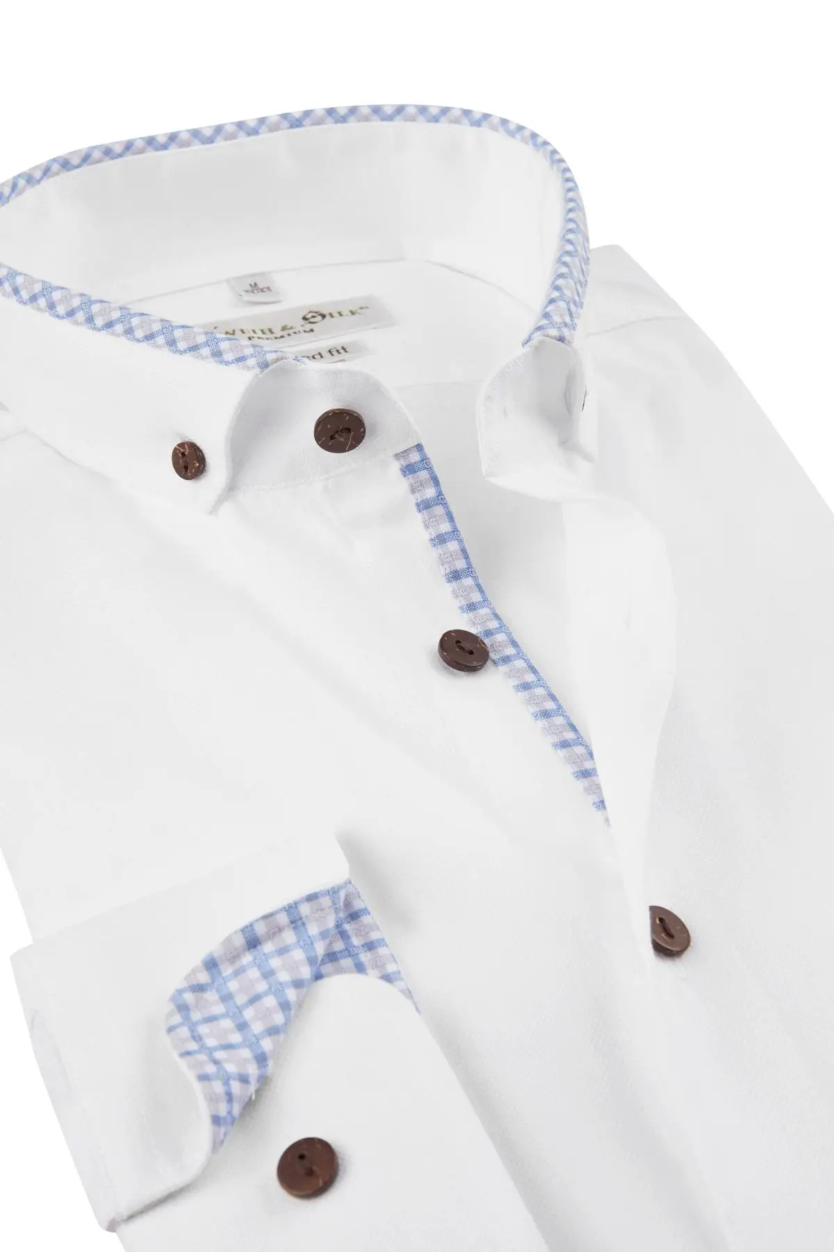 Klostersee Trachtenhemd in weiß von Gweih & Silk