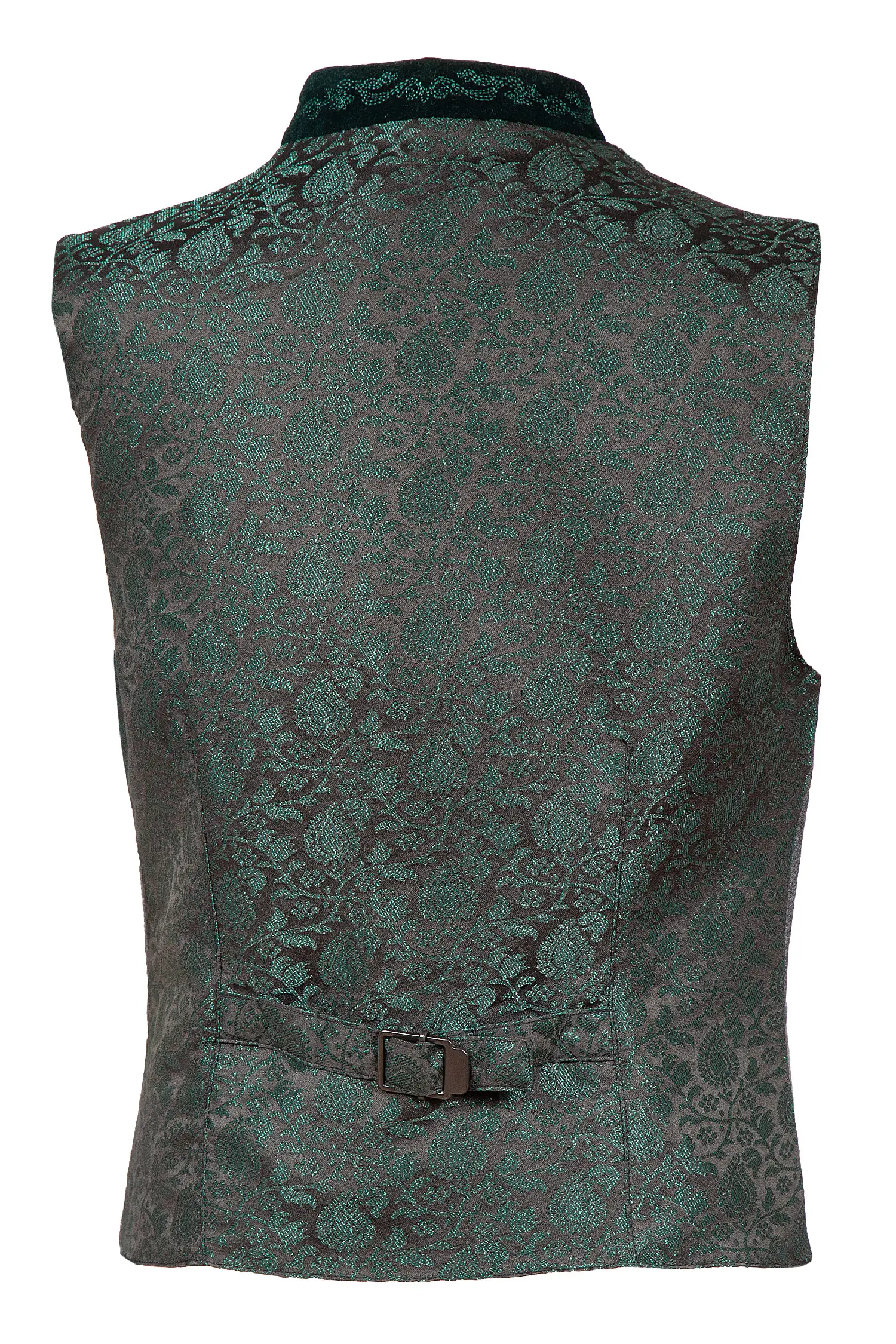 Kinder Trachtenweste in grau und grün - Rückansicht