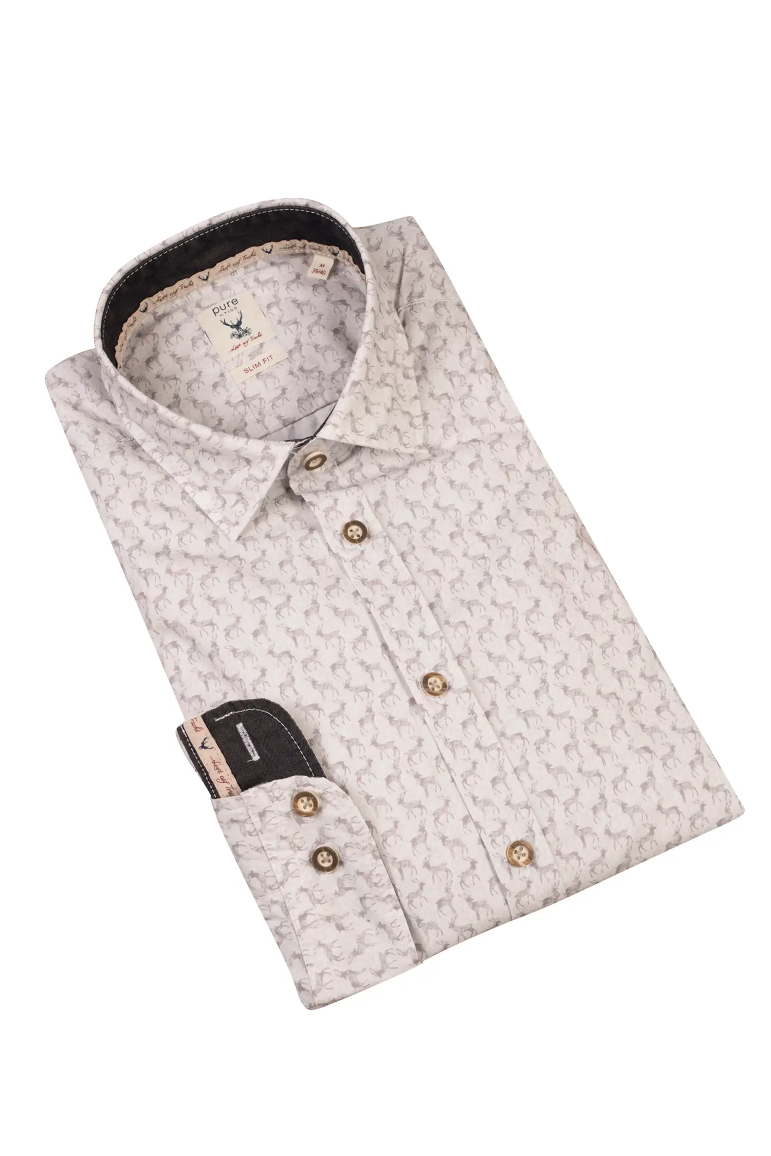 Flottes Trachtenhemd mit Hirschprint