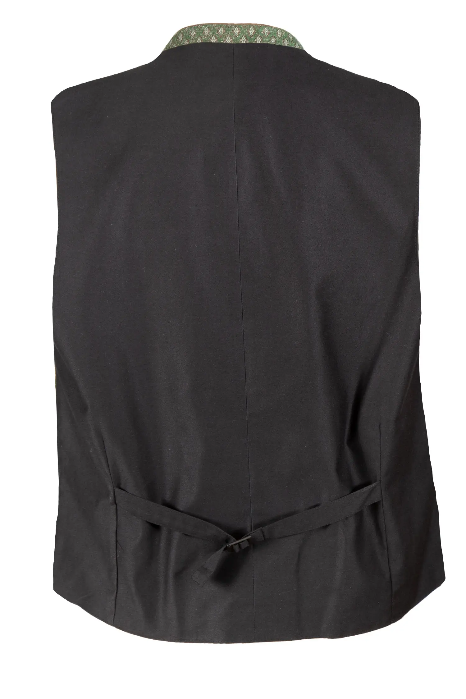 Braun gemusterte Trachtenweste Jannik - Rücken