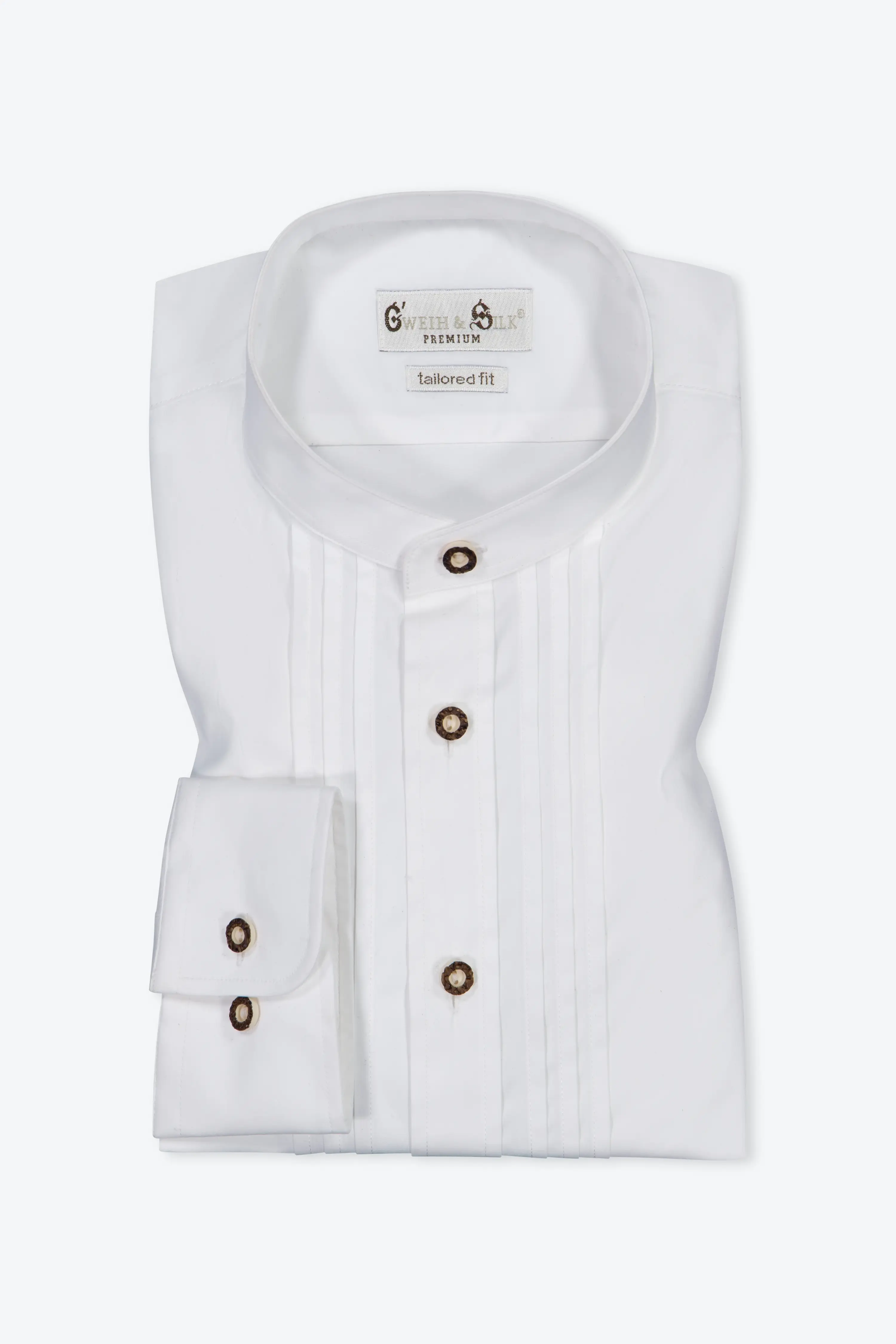 Weißes Herren Trachtenhemd Spitzingsee von Gweih & Silk