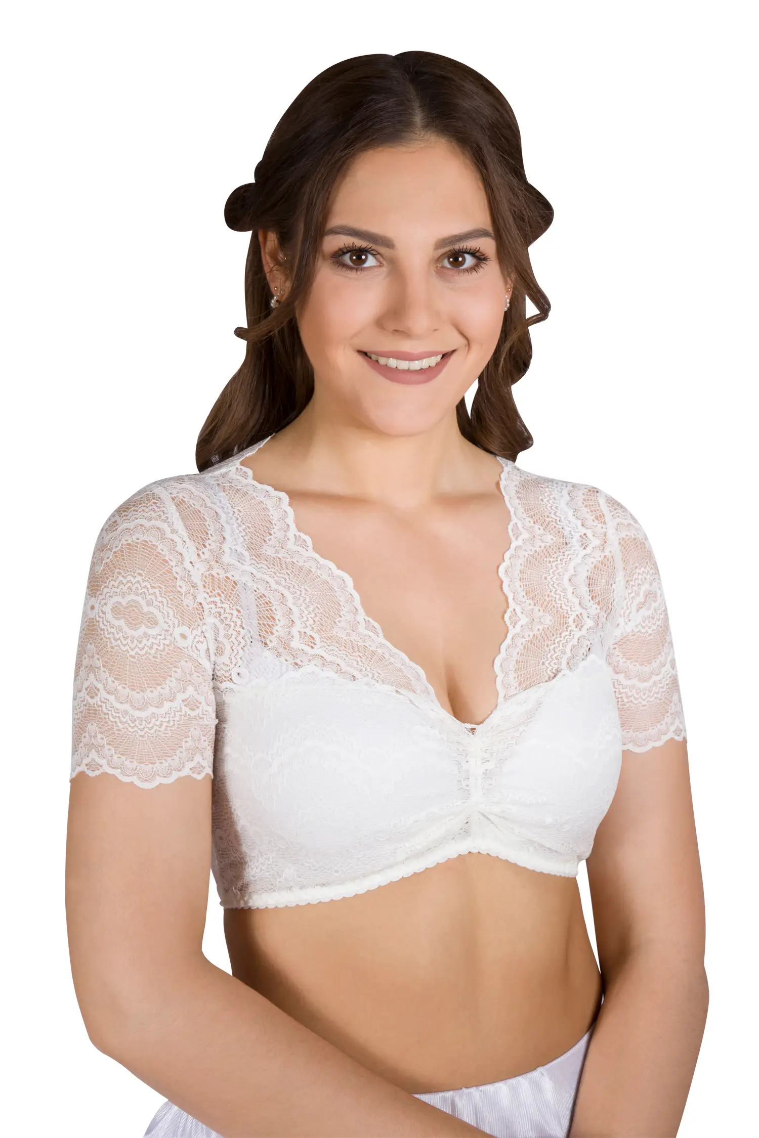 Dirndlbluse Cecilia in off white