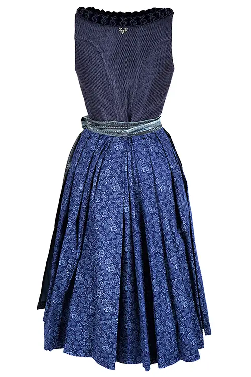 Designer Dirndl Nele in dunkeblau von CoCoVero Trachten hinten