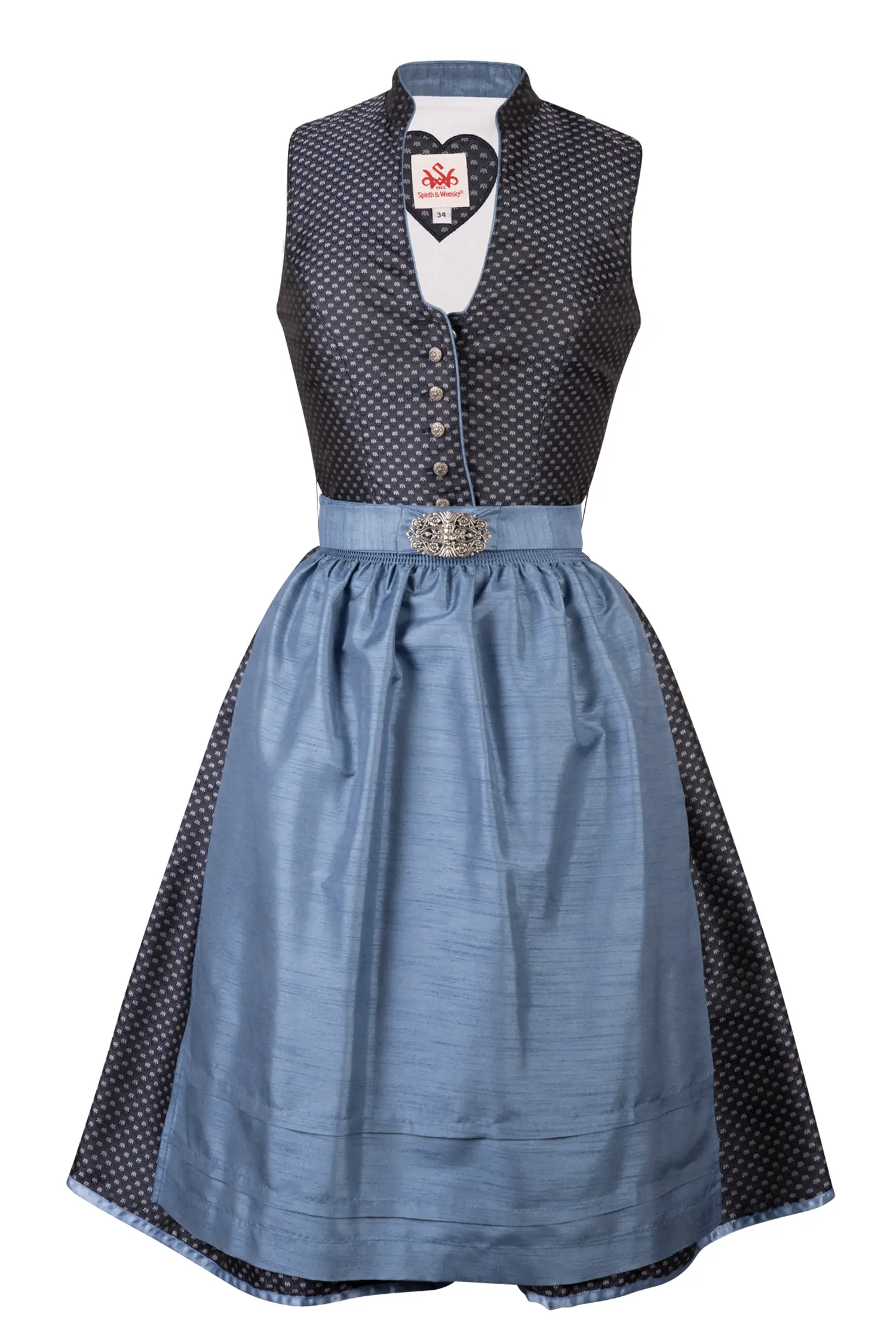 3087-0037-bl8-24-04-2504878 Dirndl Dragee in Blau